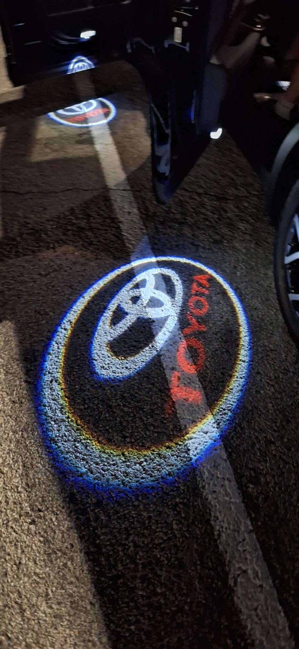 4Pcs Car Door Lights Logo Projector Compatible with Highlander/Camry/4runner/Sienna/Corolla/Tundra/Prius/Venza/Prado/Sequoia/Reiz/Previa/Alphard Model, 3D LED Car Welcome Projector Puddle Lights customer photo 1