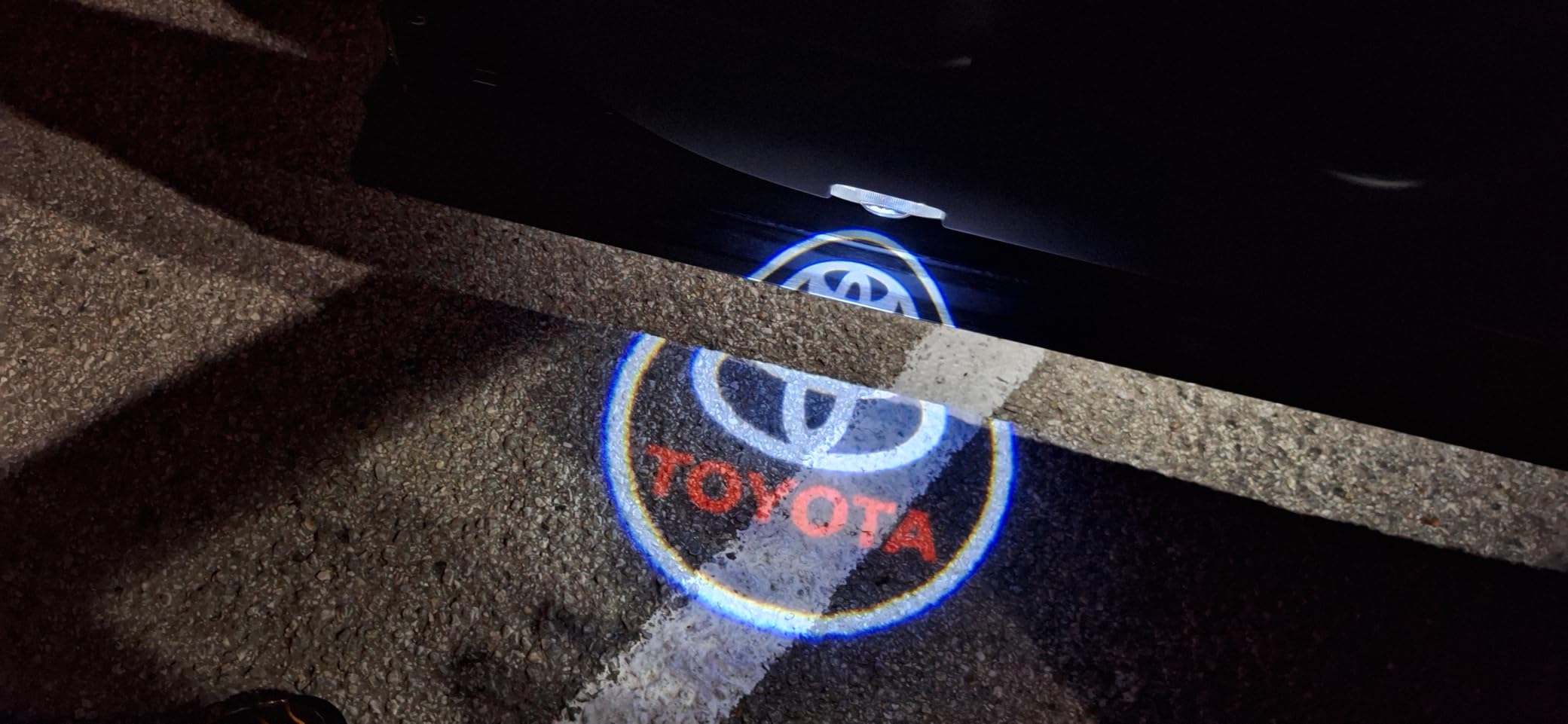 4Pcs Car Door Lights Logo Projector Compatible with Highlander/Camry/4runner/Sienna/Corolla/Tundra/Prius/Venza/Prado/Sequoia/Reiz/Previa/Alphard Model, 3D LED Car Welcome Projector Puddle Lights customer photo 2