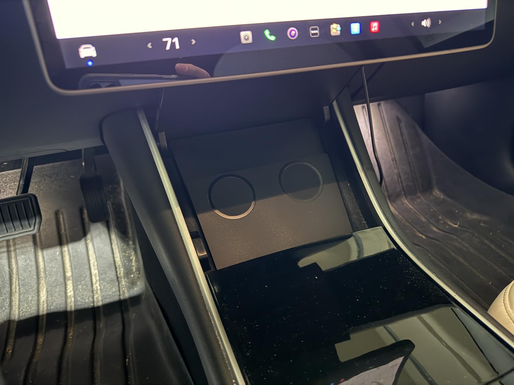 TWRAPS Dual Wireless Phone Charger for 2017-2020 Tesla Model 3 and Tesla Model Y, 1st Gen Center Console Charging Pad - Works with iPhone 17 Pro Max and iPhone & Android Phones with MagSafe Cases customer photo 1