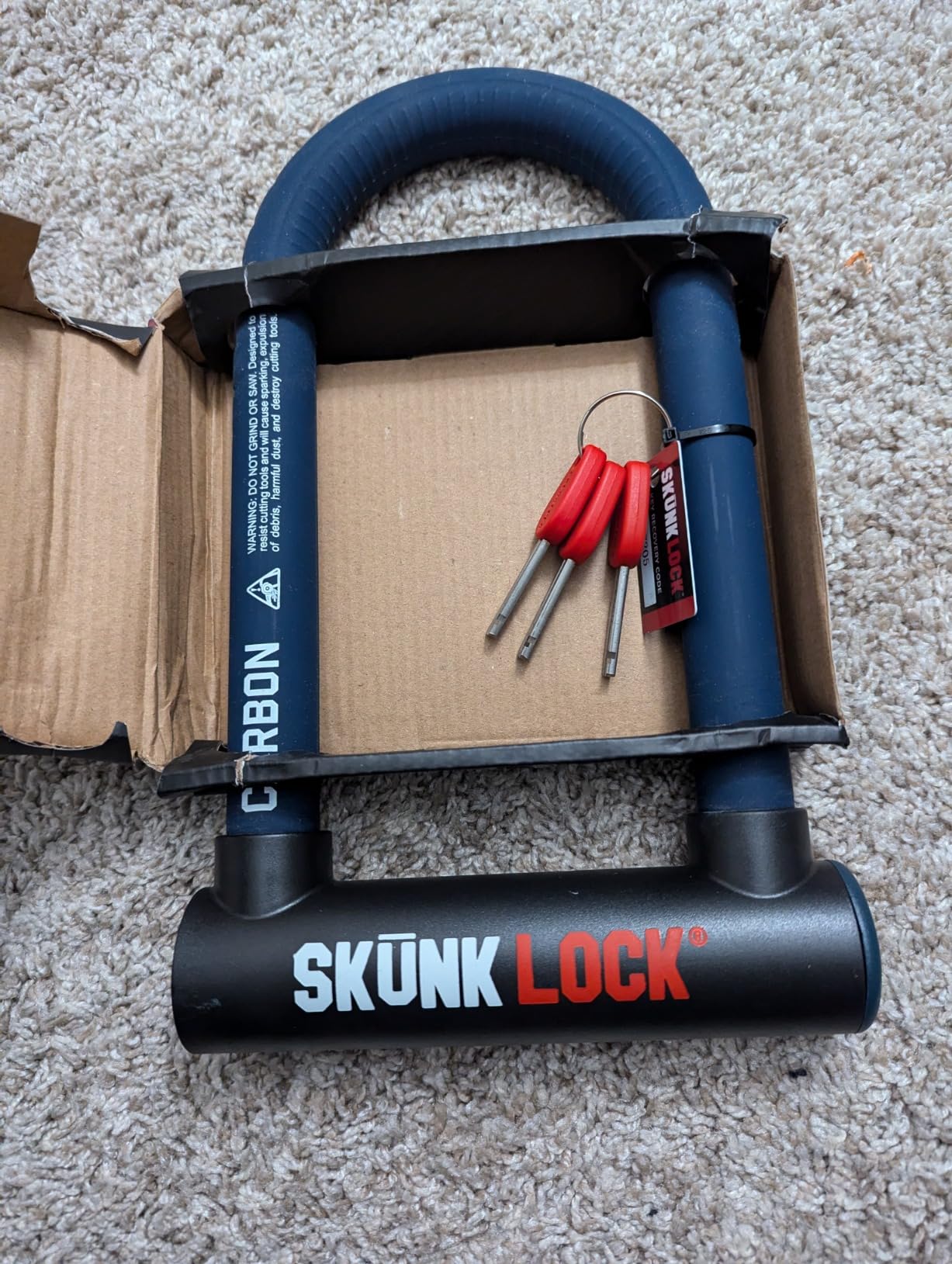 Carbon Angle Grinder Resistant Deterrent U Lock for Bike Motorcycle Patented Blade Destroying Multi Material Anti Grinder Technology customer photo 2