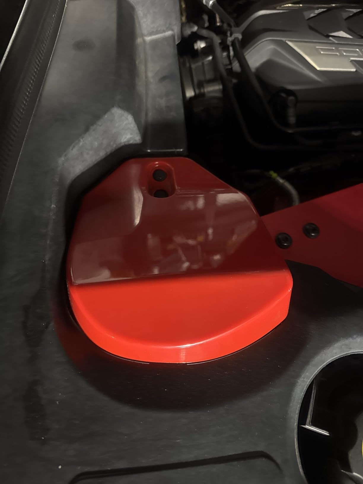 Rear Strut Tower Cover Compatible with Chevrolet Corvette C8 Stingray 2020-2024, ABS Engine Bay Rear Shock Absorbing Tower Protection Panel Cover Trim Accessories, 2PCS customer photo 1