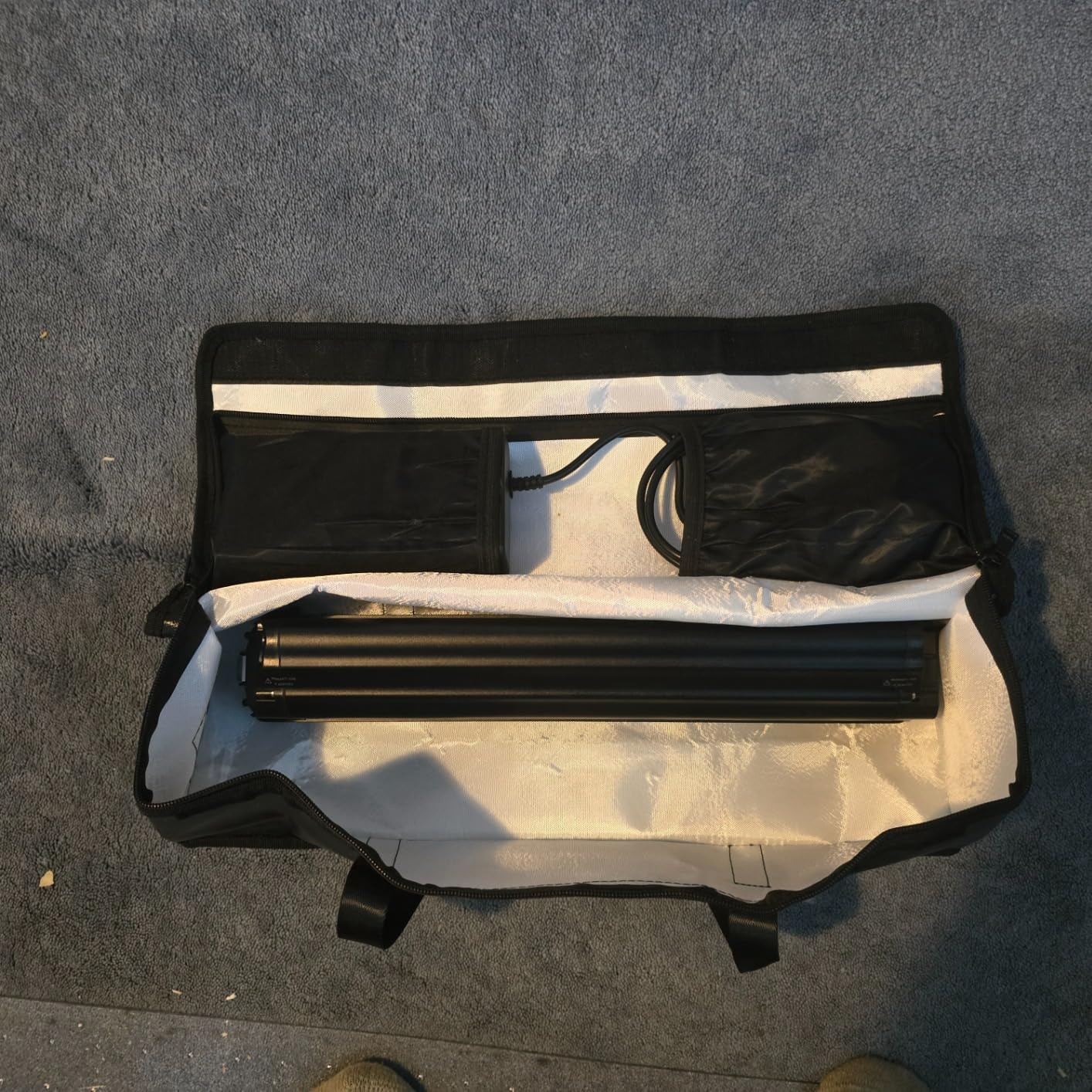 E-Bike Battery Safe Bag Explosionproof - Large Capacity Fireproof Lipo Bag for Ebike Battery Charging and Storage(L 19.2x5.5x5.9Inches) customer photo 2