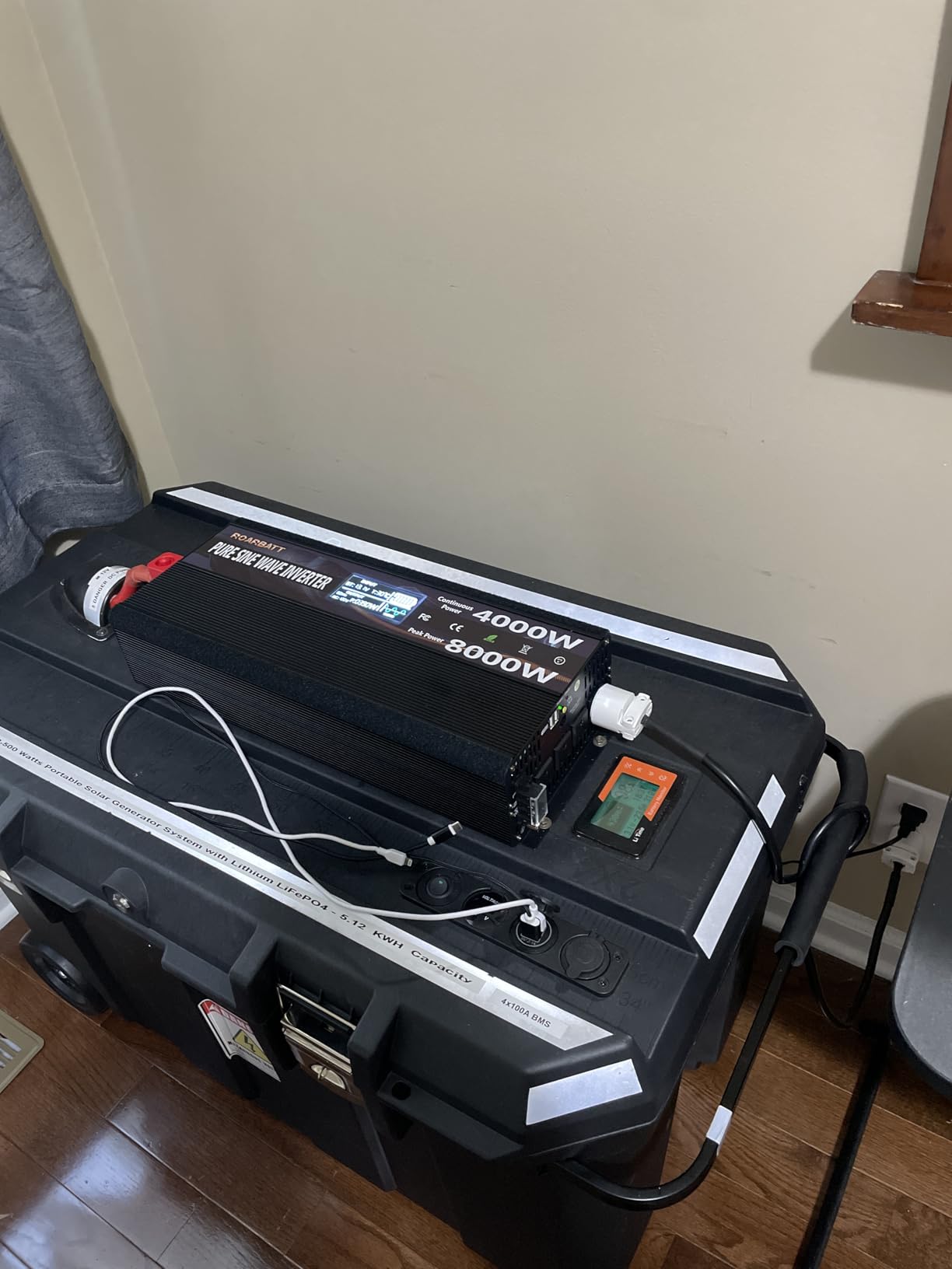 Pure Sine Wave Power Inverters 4000W 12V DC to AC 110V 120V Peak 8000W with Remote Control 4 Outlets, Dual USB Port, LED Display Terminal Blocks for Inverter Truck RV Car Solar System customer photo 1