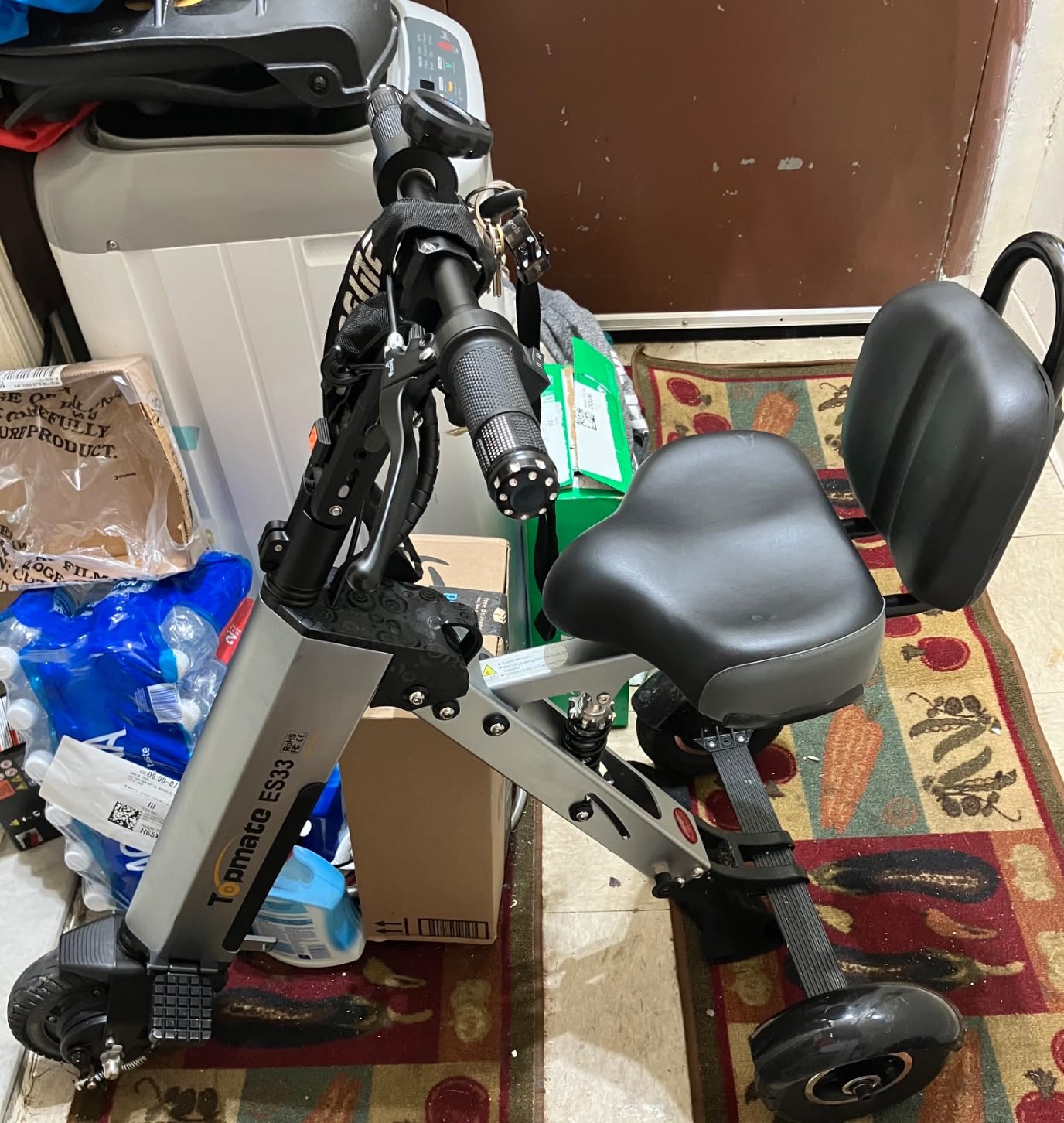 THALOUS Bike Seat with Backrest Oversized Comfort Bicycle Saddle Replacement Soft Memory Foam Padded PU Cushion Universal for Tricycle Mountain Bike Commuter Bike Electric Bike customer photo 1