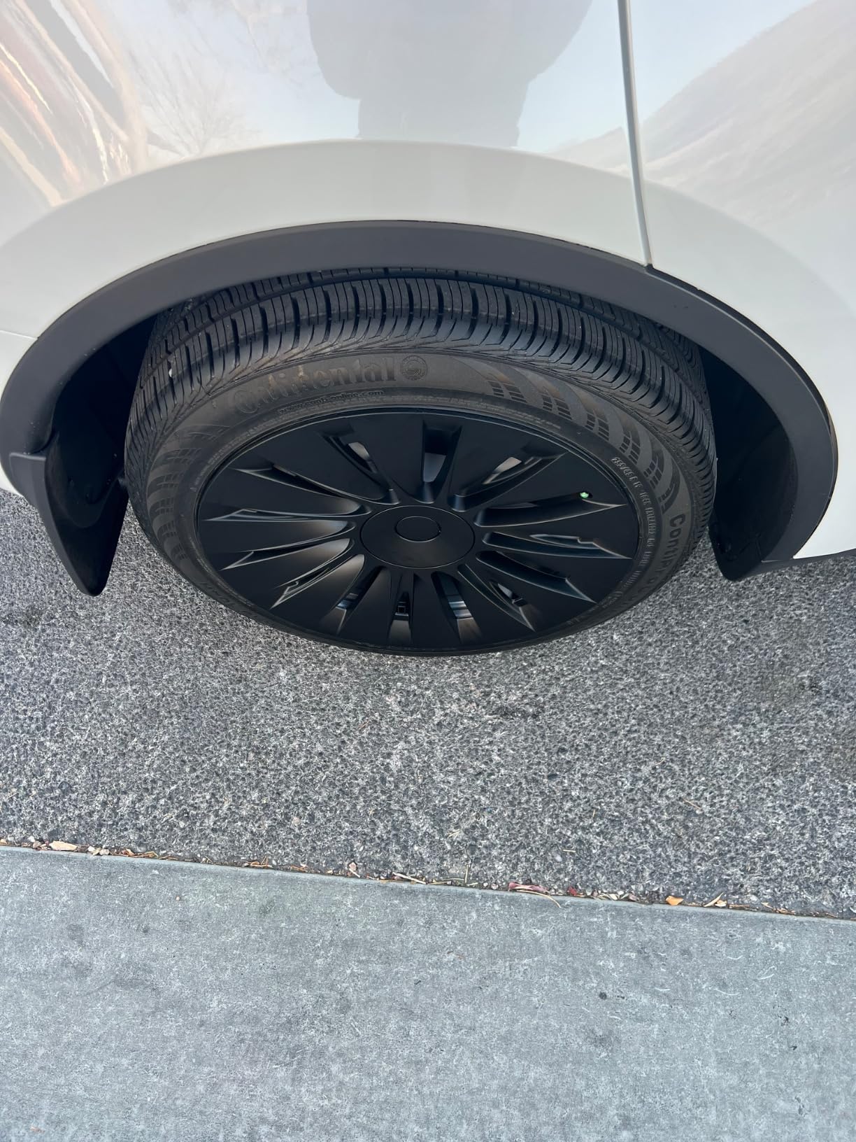 KAVANIC 4PCS Wheel Covers Fits for Tesla Model Y 19 Inch Matte Black Support Long Range Logo Symmetry Design Uberturbine Style for 2020-2024 Model Y Gemini Wheel Cover Replacement (RWD/AWD) customer photo 2