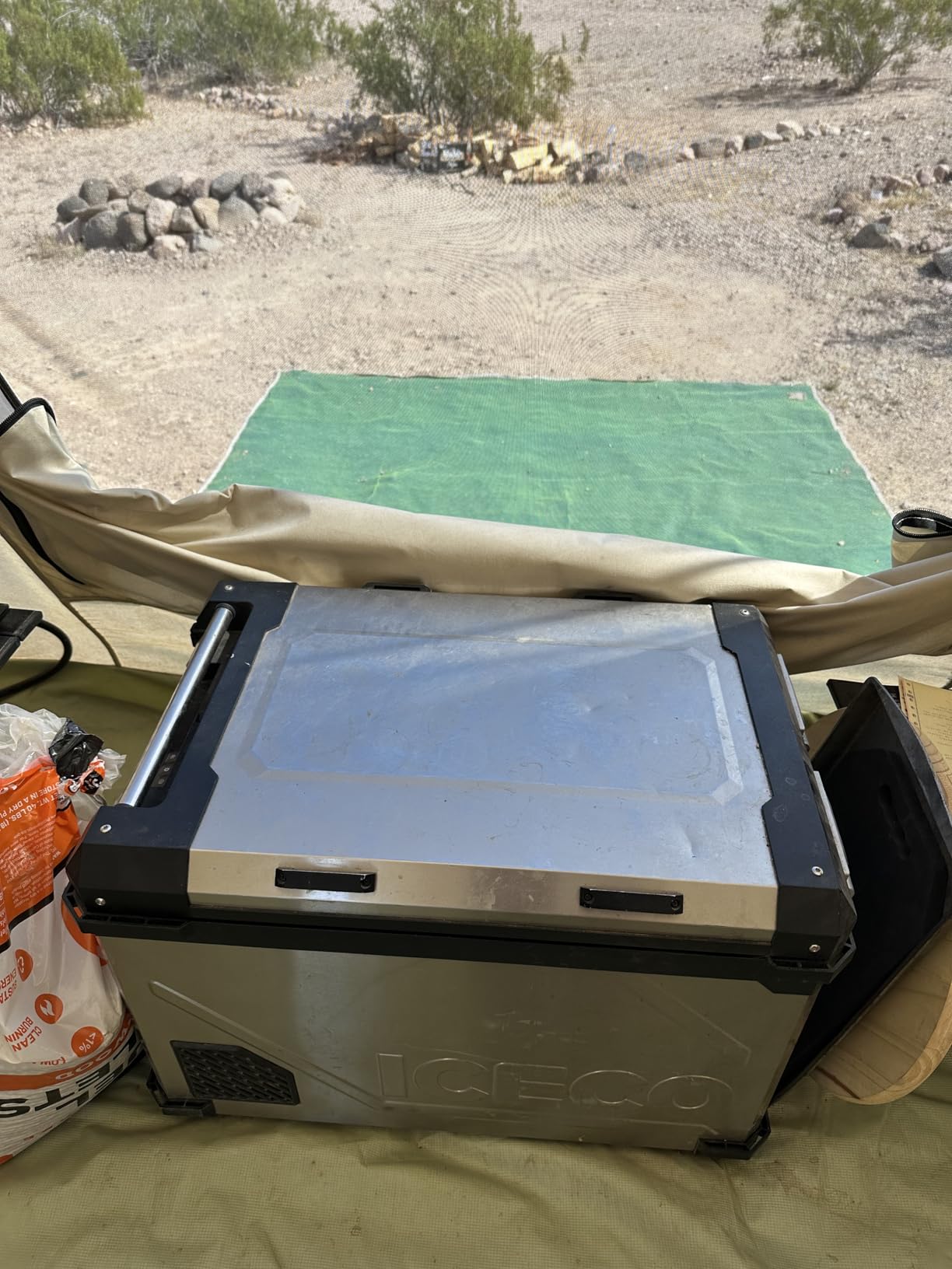 ICECO APL55 Dual Zone Portable Refrigerator Bluetooth Controlled, 55 Liter 12v refrigerator with SECOP Compressor, DC 12/24V, AC 110-240V, for Truck, Car and Home, -4F~68F (Silver) customer photo 1