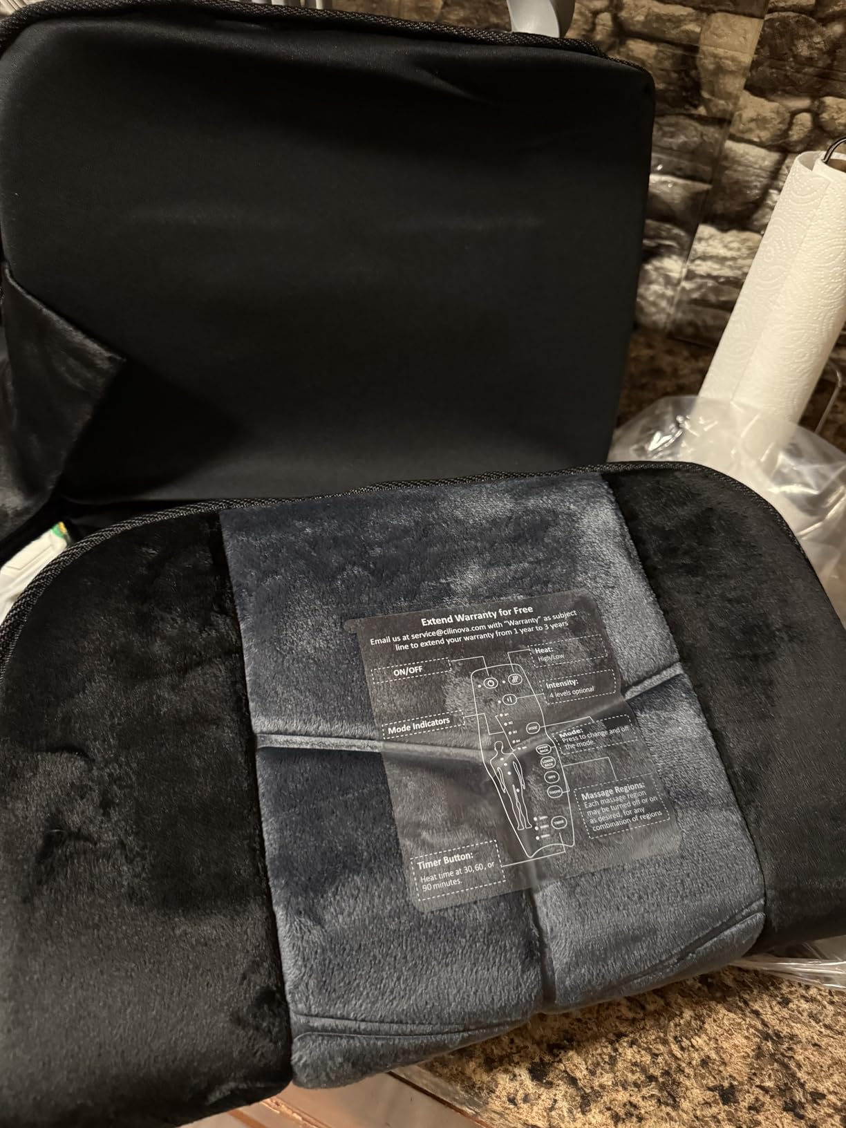 CILI Massage Chair Pad, Back Massager with Heat, Massage Seat Cushion with 10 Vibration Motors, 30-60-90 Minutes Heating Options, Chair Massager for Office Chair, Home Office Use customer photo 1