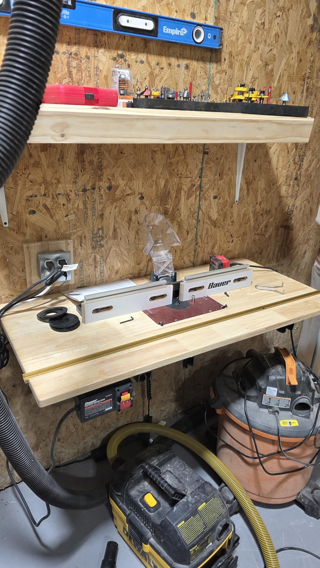 Ultrawall Wall Mounted Folding Workbench, Heavy Duty Foldable Work Table, Collapsible Desk for Workshop, Garage, Office, Home, Holds Up to 550 lb, 47.2