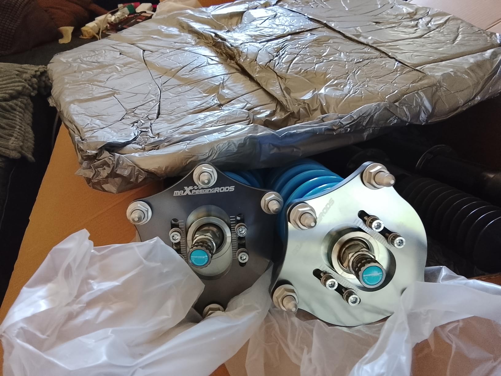 maXpeedingrods Coilovers for Honda Civic Hatchback 2016-2021, 24 Level Damper Adjustable Coilovers Suspension Kit, Height Adjustable Shock Absorber Struts, T6 Upgraded Lowering Kit Blue customer photo 3