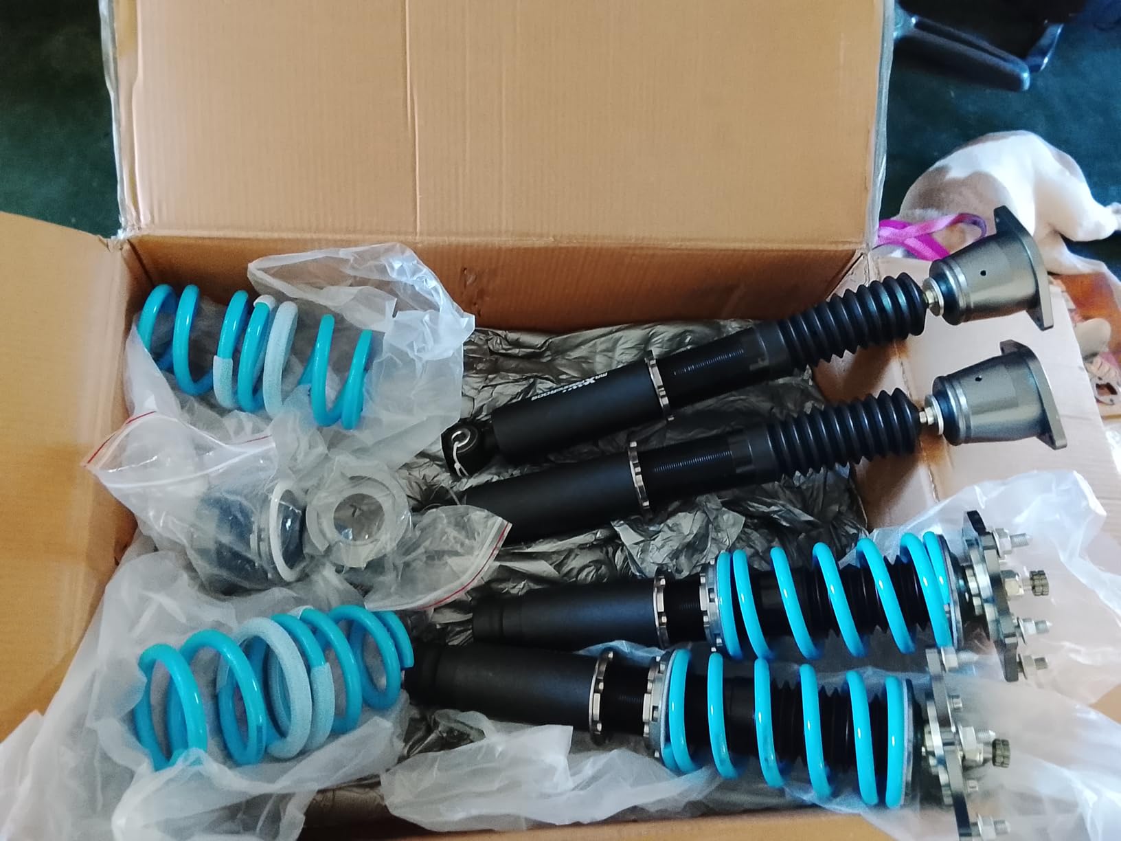 maXpeedingrods Coilovers for Honda Civic Hatchback 2016-2021, 24 Level Damper Adjustable Coilovers Suspension Kit, Height Adjustable Shock Absorber Struts, T6 Upgraded Lowering Kit Blue customer photo 4