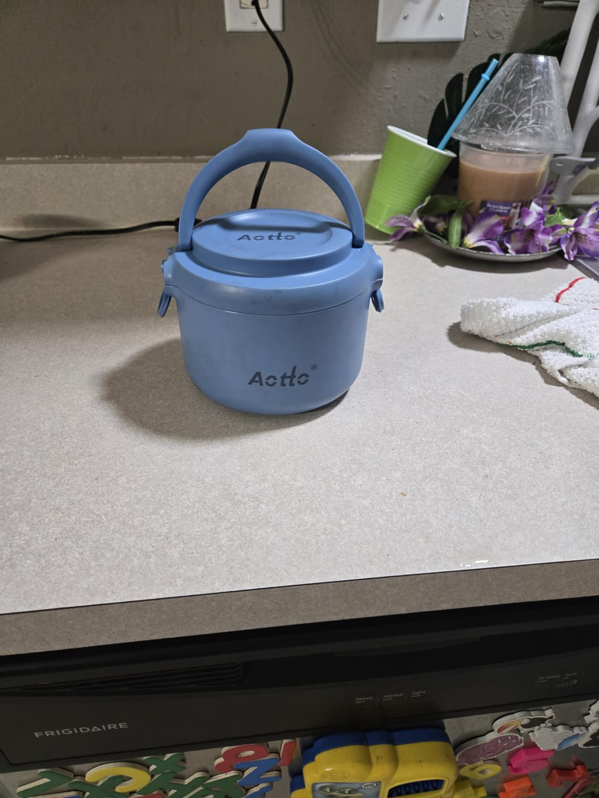 Aotto Electric Lunch Box, 32 oz Portable Food Warmer Heater, Lunch Warmer Portable for Work/Office/Car/Travel 12V/24V/110V 3-in-1, Warming Soup & Meal, Spill-Free, Men & Women's Gifts, White customer photo 2