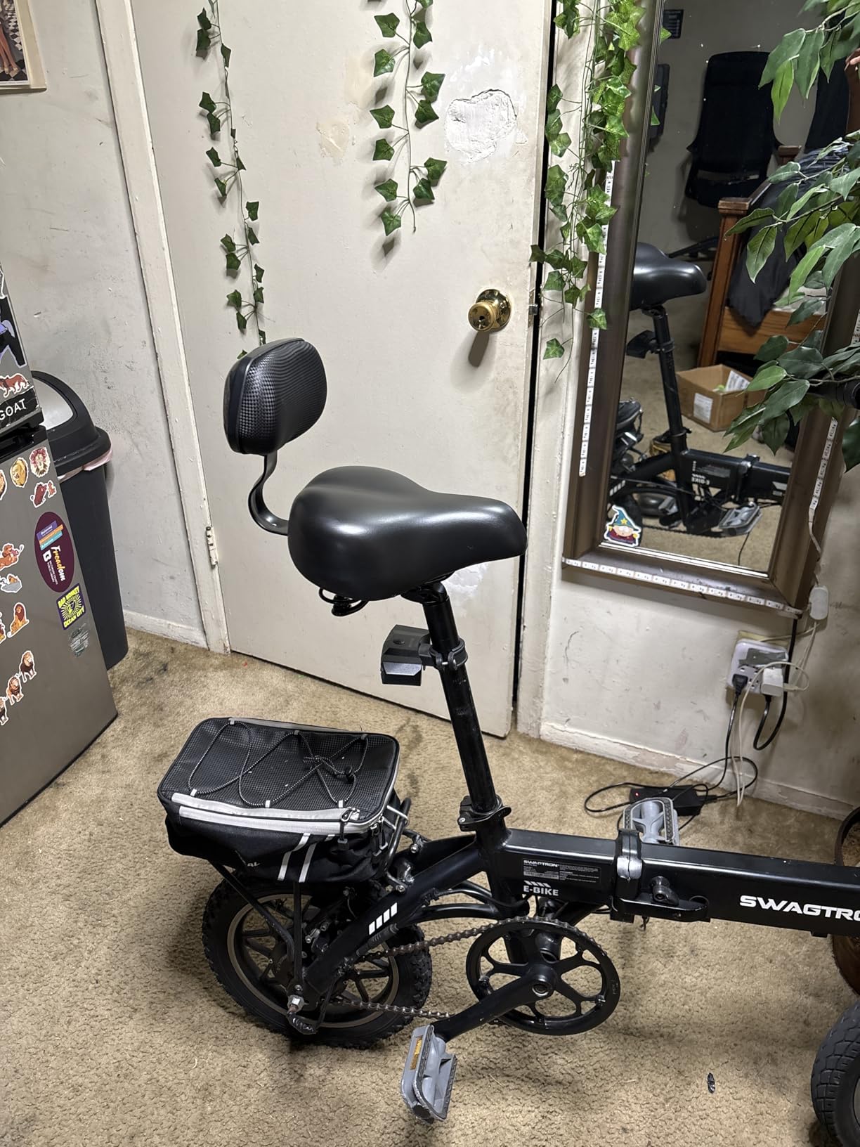 Oversized Electric Scooter Saddle with Backrest - Comfortable Wide Bike Seat Cushion Replacement, Extra Wide Bicycle Seat Wing Ergonomic Design, Shock Absorbing, Waterproof, Universal customer photo 1