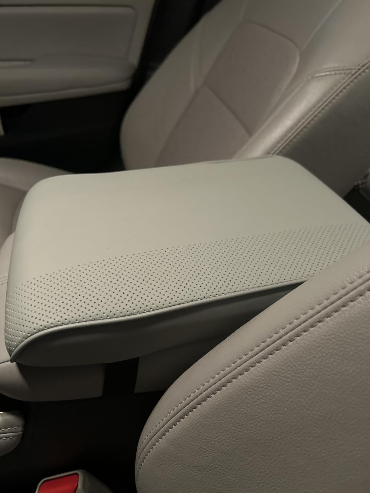 SEG Direct Car Center Console Cover, Breathable Leather Auto Armrest Cover, Memory Foam Arm Rest Cushion, Universal Car Seat Box Cover Car Interior Accessories, Black customer photo 1