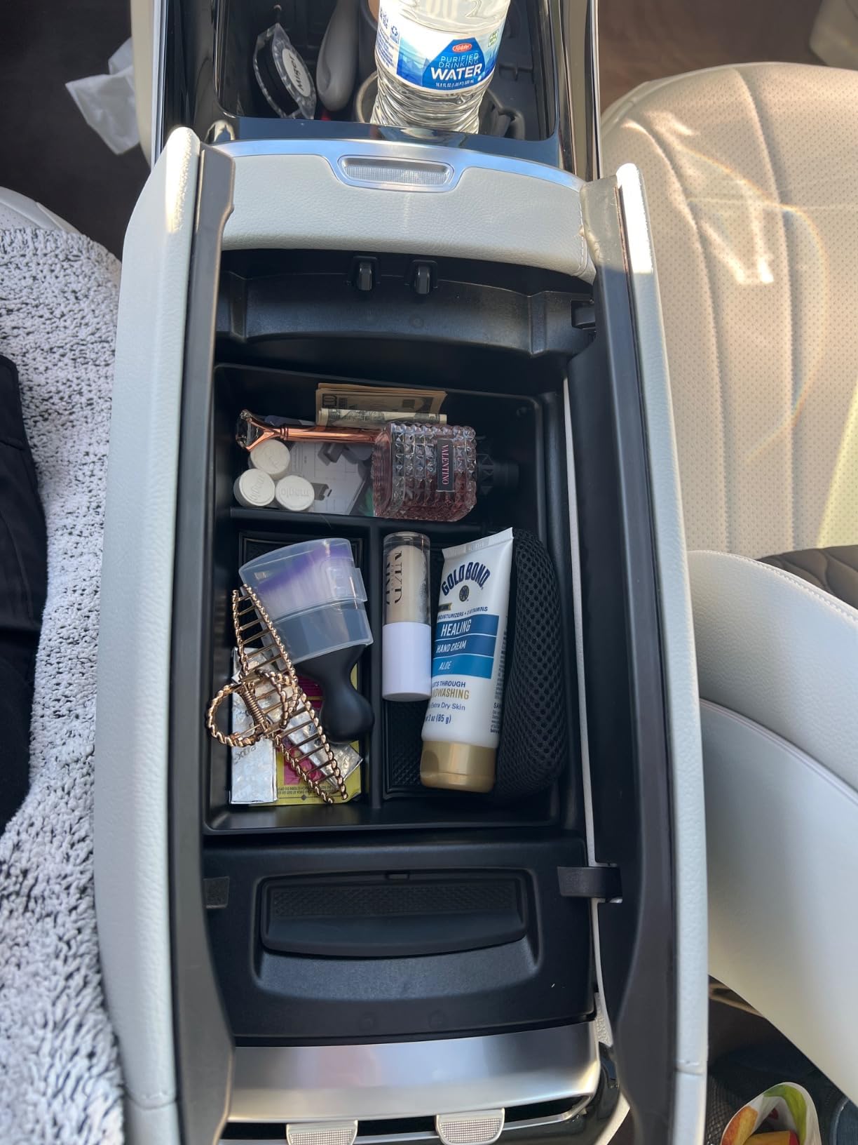 Center Console Organizer Tray Compatible with 2023 2024 2025 Mercedes Benz EQS450+ 400 580 AMG SUV EQE350 350+ 500,Center Console Tray Storage Box for 2023 2024 2025 EQS EQE Accessories customer photo 1