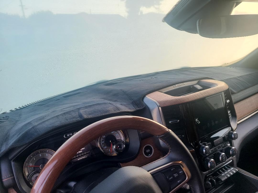 Premium Flannel Dashboard Cover for 2019-2026 Dodge Ram 1500/2500/3500 (Quad/Crew Cab) - Anti-Slip Dash Protector, UV Protection, No-Glare, Black customer photo 2