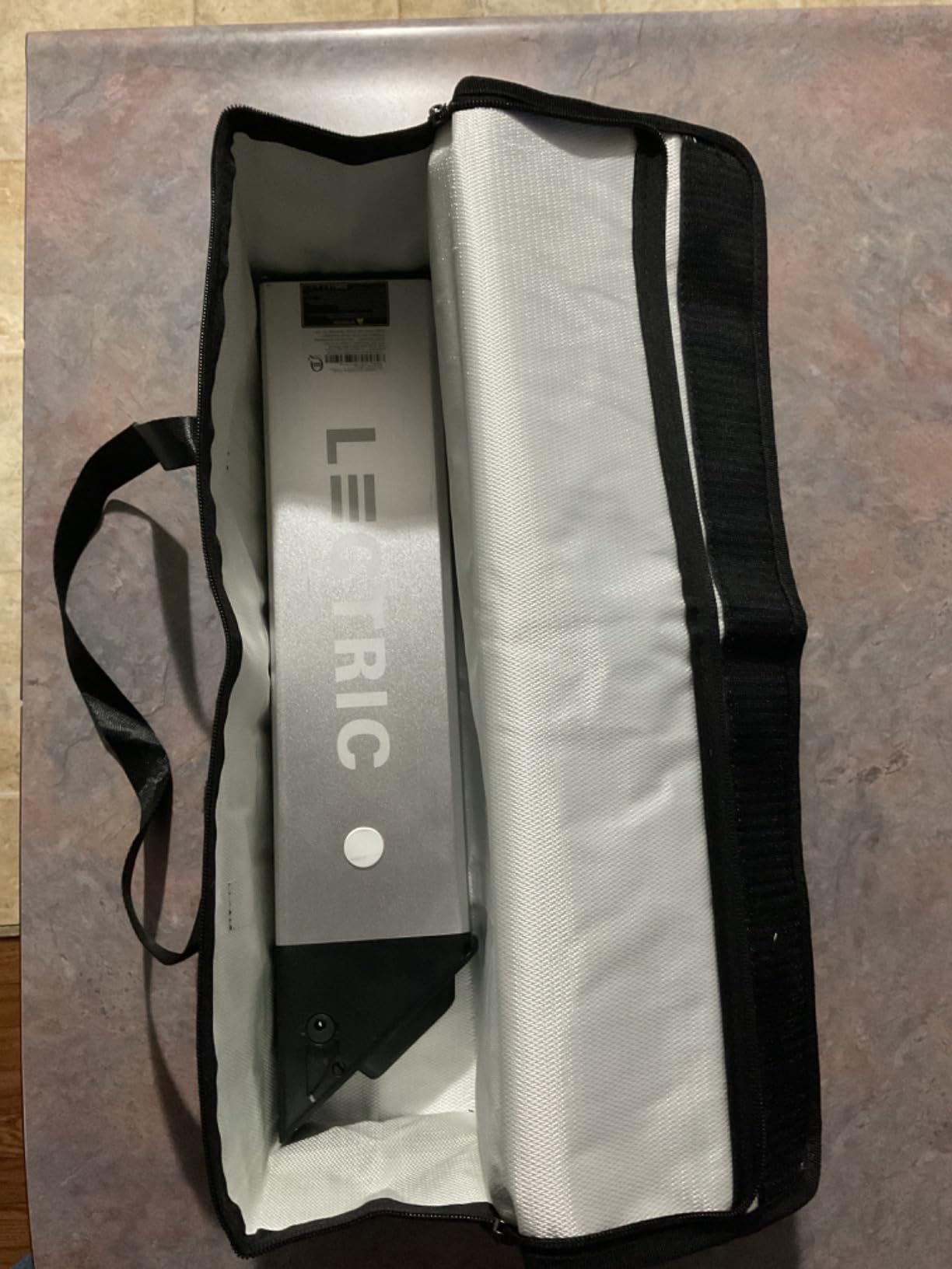 Fireproof Explosion-Proof Waterproof Ebike Battery Storage Bag - Safe Case for Lithium/Lipo Batteries (19.3 x 4.3 x 7 Inch) customer photo 2