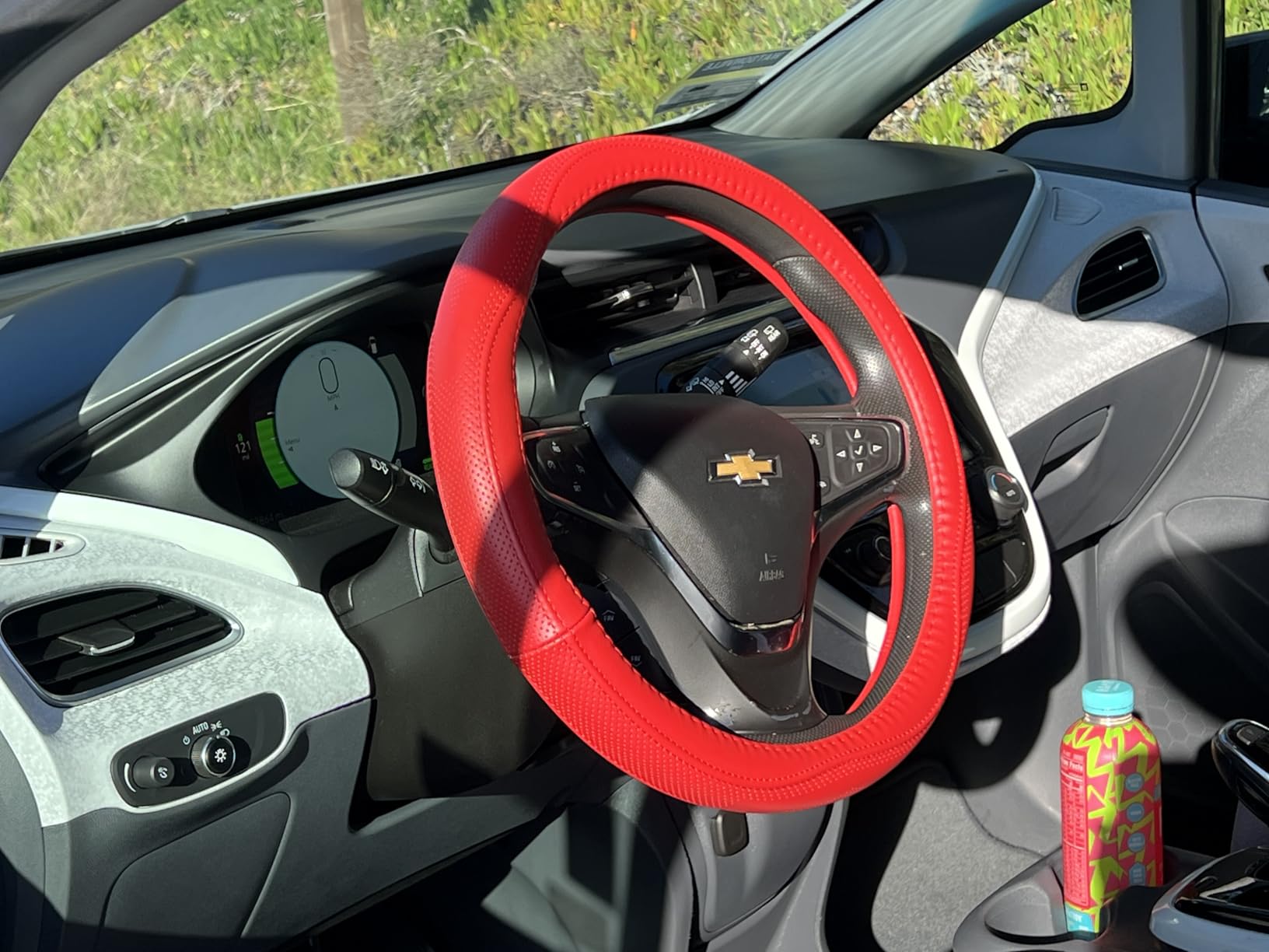 HAOKAY Top Grade Black Genuine Leather Steering Wheel Cover Women Men, Luxury Steering Wheel Cover for Cars, SUVS and Trucks, Universal 14.5-15 inch customer photo 1