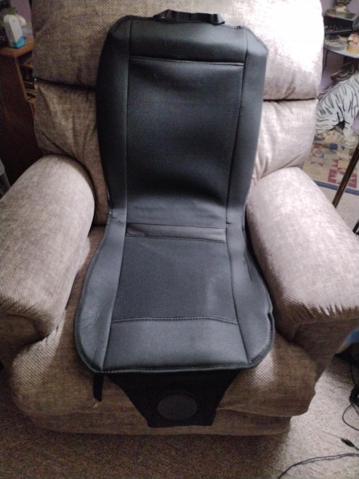 ZONETECH Cooling Car Seat Cushion 12V Black Automotive Adjustable Temperature Comfortable Car Seat Cover customer photo 1