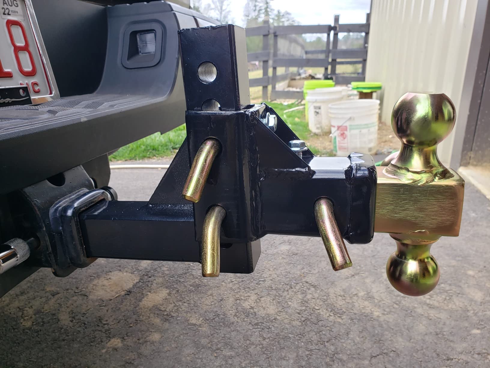 Fifth Wheel to Gooseneck Cushioned Trailer Hitch Adapter - 12