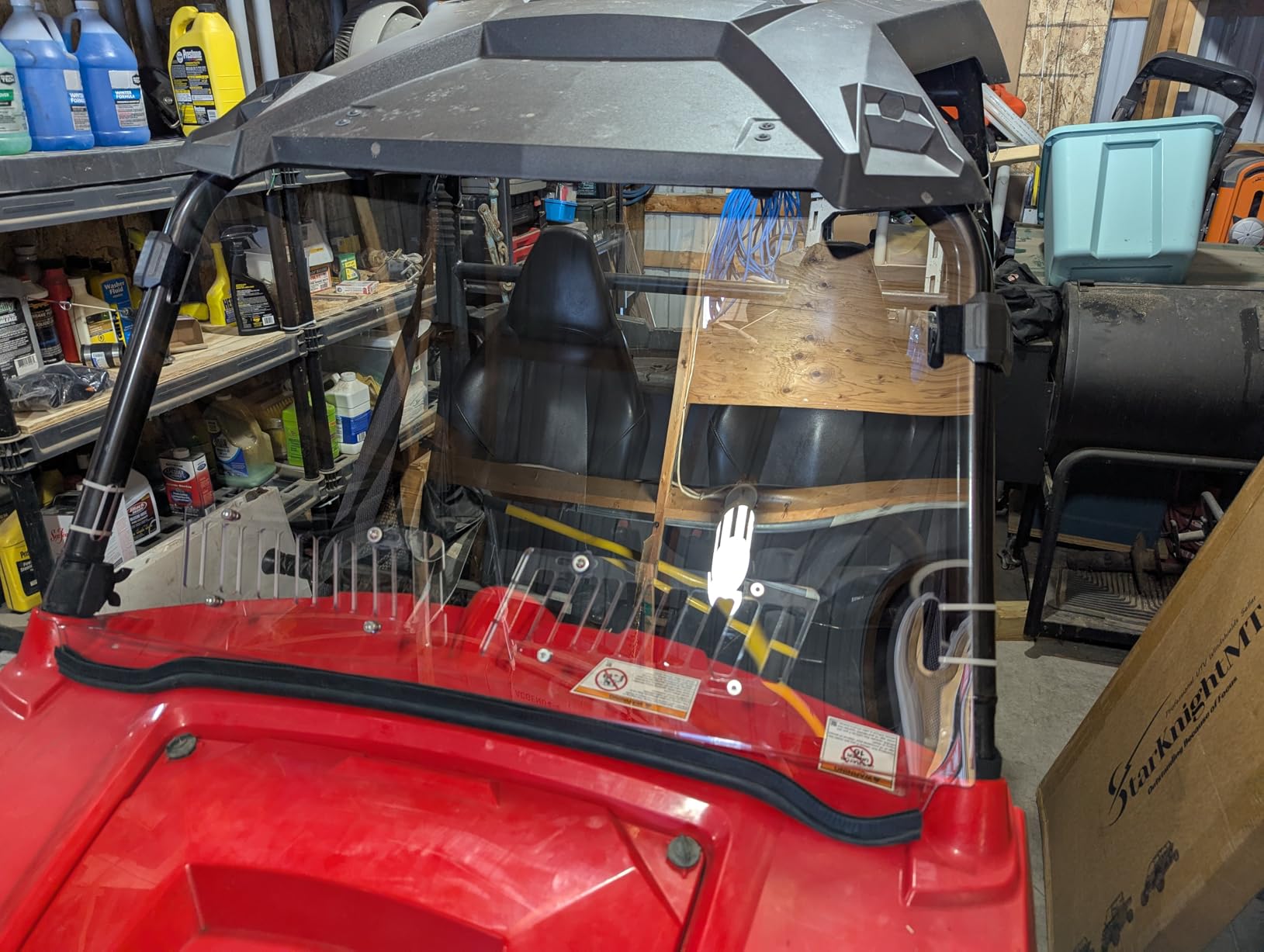 StarknightMT Scratch-Resistant UTV Front Full Windshield Slide-Vent Windshield Compatible with Polaris RZR 800 S 800 2008-2014, 4 800 2010-2014, 900 XP 2011-2013, 4 900 2012-2014, 570 2012-2018 customer photo 1