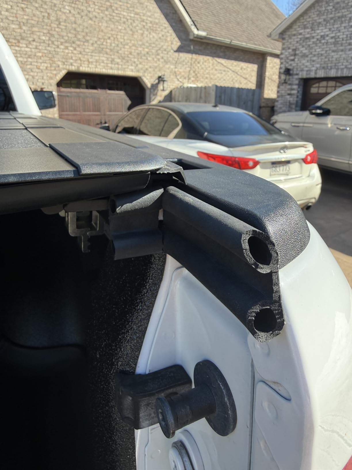 Truck Tonneau Cover Seal, Camper Shell Seal Rubber Weather Stripping with Double Hole, Universal Tailgate Seals for Pickups Trucks Campers Cars (24.6Ft) customer photo 1