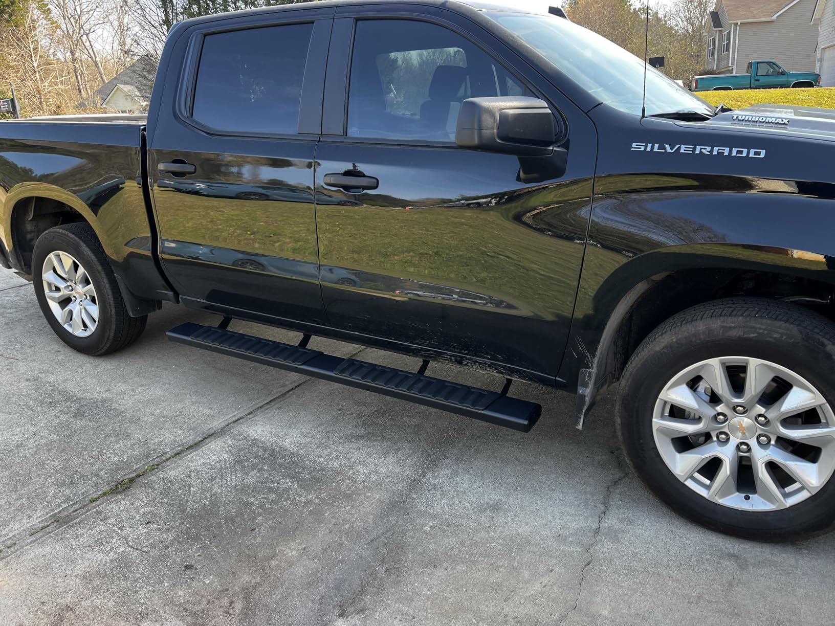 AUTOSAVER88 Running Boards Side Steps Compatible with 2019-2026 Chevy Silverado/GMC Sierra 1500, 2020-2026 Silverado/Sierra 2500HD 3500HD Crew Cab Aluminum Nerf Bars (Excl. 2019 1500 LD) customer photo 1