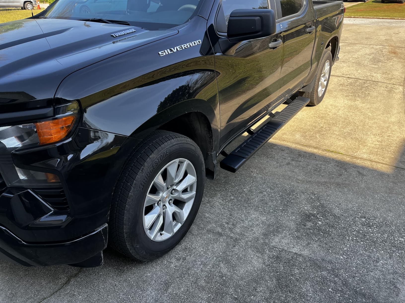 AUTOSAVER88 Running Boards Side Steps Compatible with 2019-2026 Chevy Silverado/GMC Sierra 1500, 2020-2026 Silverado/Sierra 2500HD 3500HD Crew Cab Aluminum Nerf Bars (Excl. 2019 1500 LD) customer photo 2