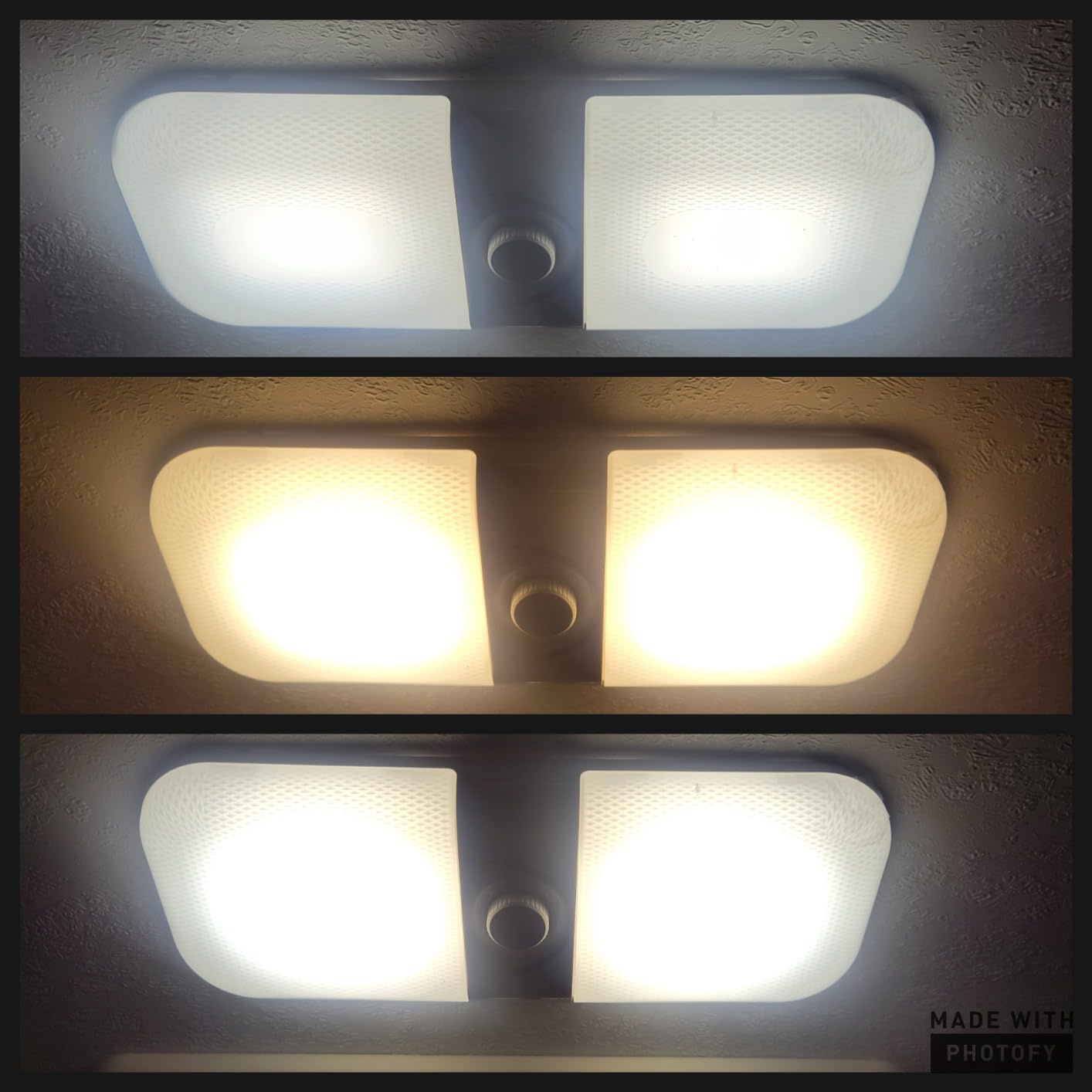 CT CAPETRONIX RV Lights Interior 1700LM, 3 Color TEM Camper Lights, Dimmable 12v Volt Led Lights Fixture, RV Ceiling Dome Light w Switch for RV/Camper/Car/Trailer/Boat (Warm+Cool+Natural White) 8Pack customer photo 2