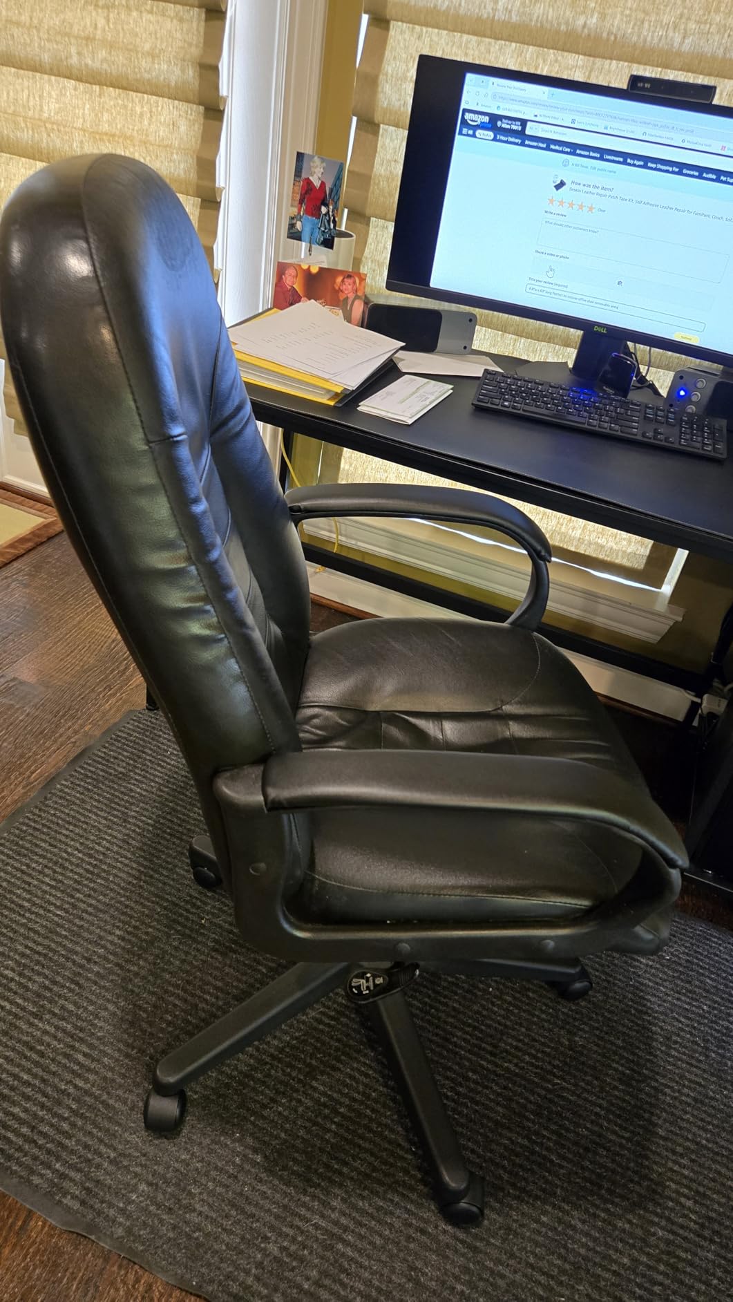 Besezx Leather Repair Patch Tape Kit, Self Adhesive Leather Repair for Furniture, Couch, Sofa, Car Seats,Office Chair,Vinyl Repair Kit.3.1inx60in customer photo 1