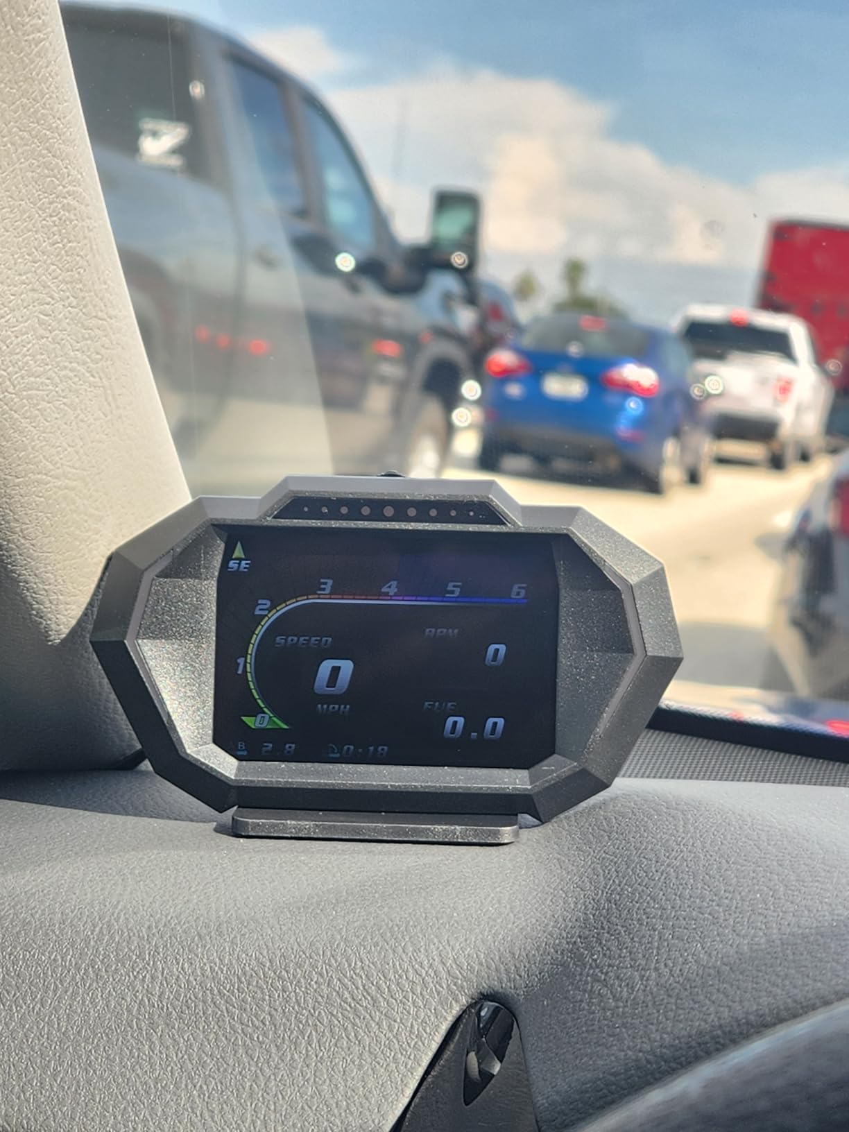 obd2 gauge display, head up display for car, Digital Speedometer, Tachometer, Water Temperature Gauge, Multi-Data Smart Gauge, Trip Computer Fuel Pressure Tester for All cars customer photo 2