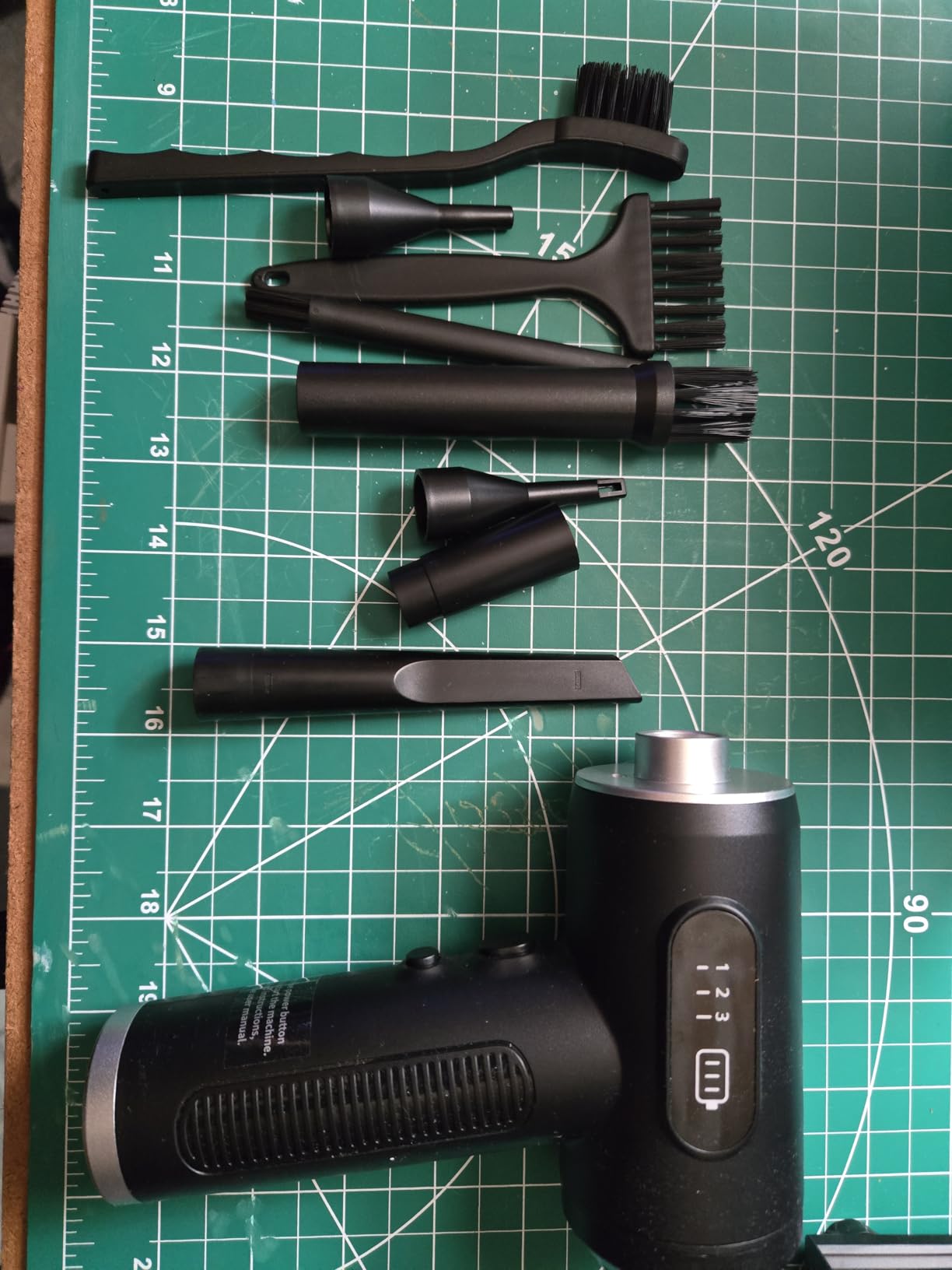 FRESMOL Compressed Air Duster, Rechargeable Cordless Electric Air Blower, 3-Gear Adjustable, 100000RPM with LED Display and Light customer photo 2