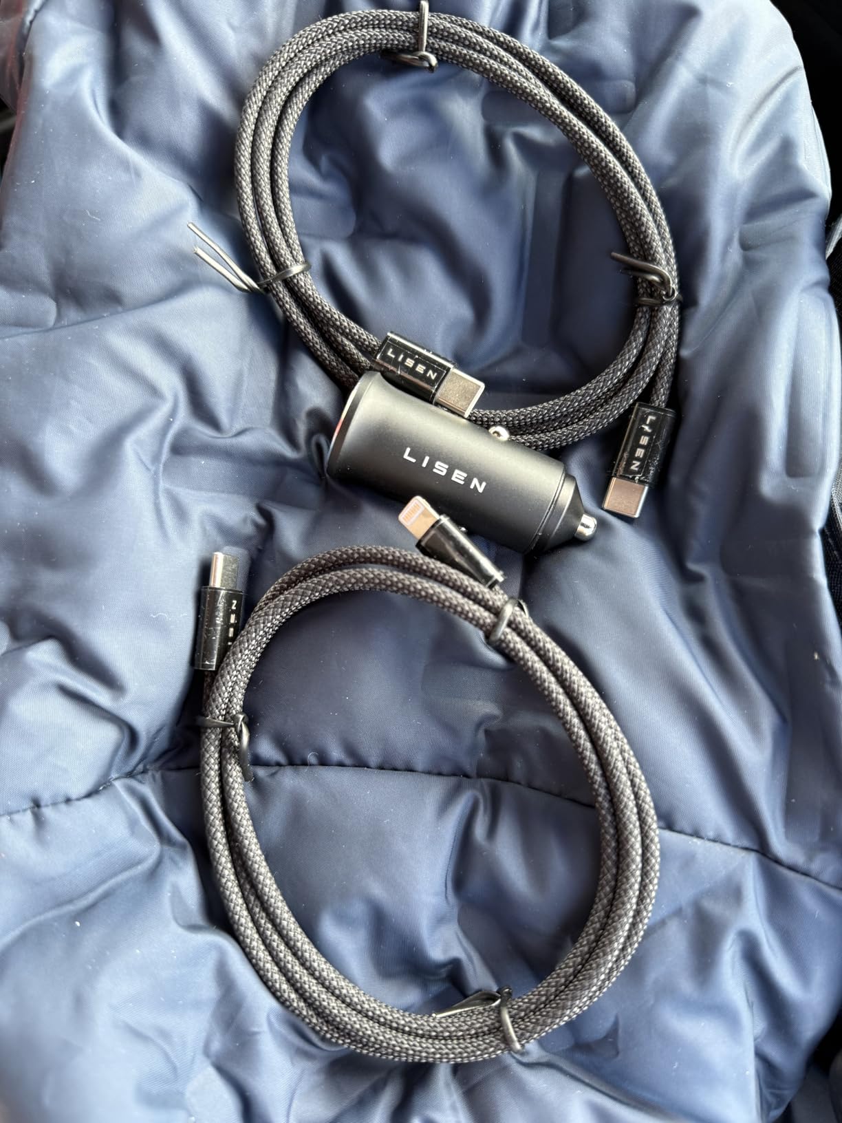 LISEN 90W USB C Car Charger Fast Charging for iPhone 17 Car Charger USB C Fast Charge, Type C Car Charger for iPhone 17 Pro Max 16 15 14 13 12 11, for Samsung Galaxy S26 S25 S24 [Lighning&USB-C] customer photo 1