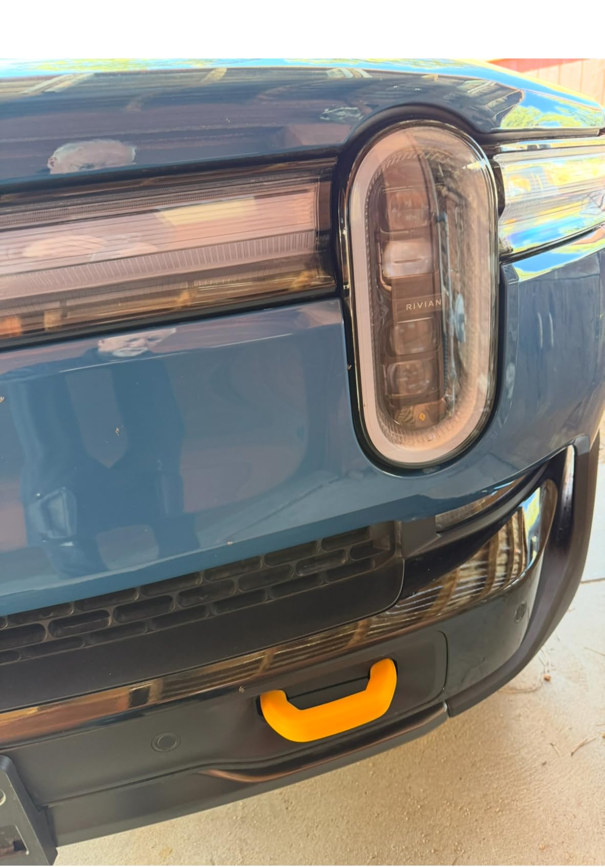 2 Pack Tow Hook Covers Compatible with Rivian R1T/R1S Accessories (Yellow) customer photo 2