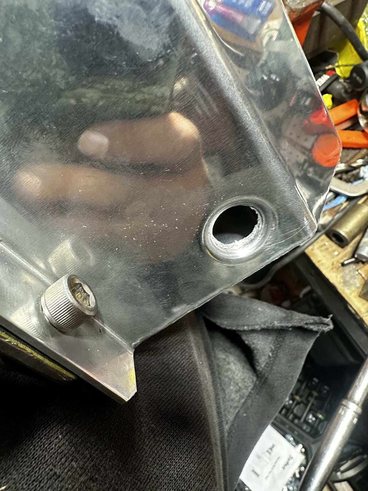EVIL ENERGY Radiator Coolant Overflow Tank, Coolant Recovery Tank Aluminum 2L Black customer photo 2