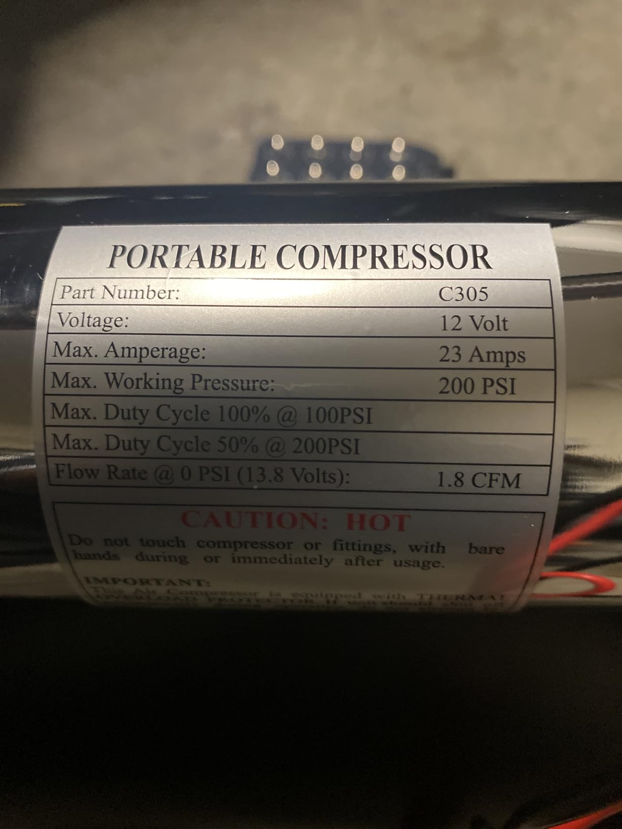 CNRAQR 200PSI 12V Heavy Duty Air Train Horn/Air Ride Suspension Compressor with 2 Gallon (8 Liter) Train/Air Horn Tank customer photo 2