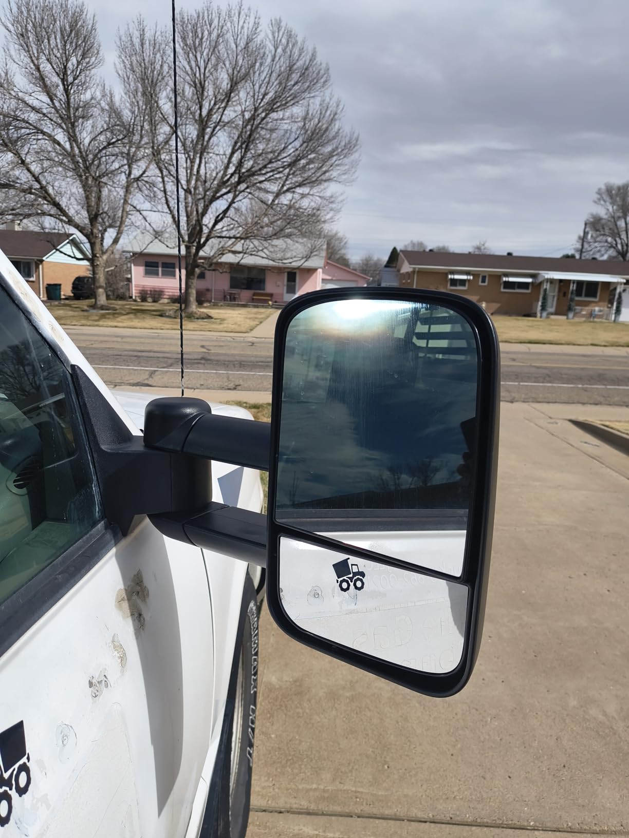YITAMOTOR Towing Mirrors Compatible with 1988-1999 Chevy GMC C1500 K1500, 1988-2000 C2500 C3500 K2500 K3500 Power Adjusted Manual Telescoping customer photo 2
