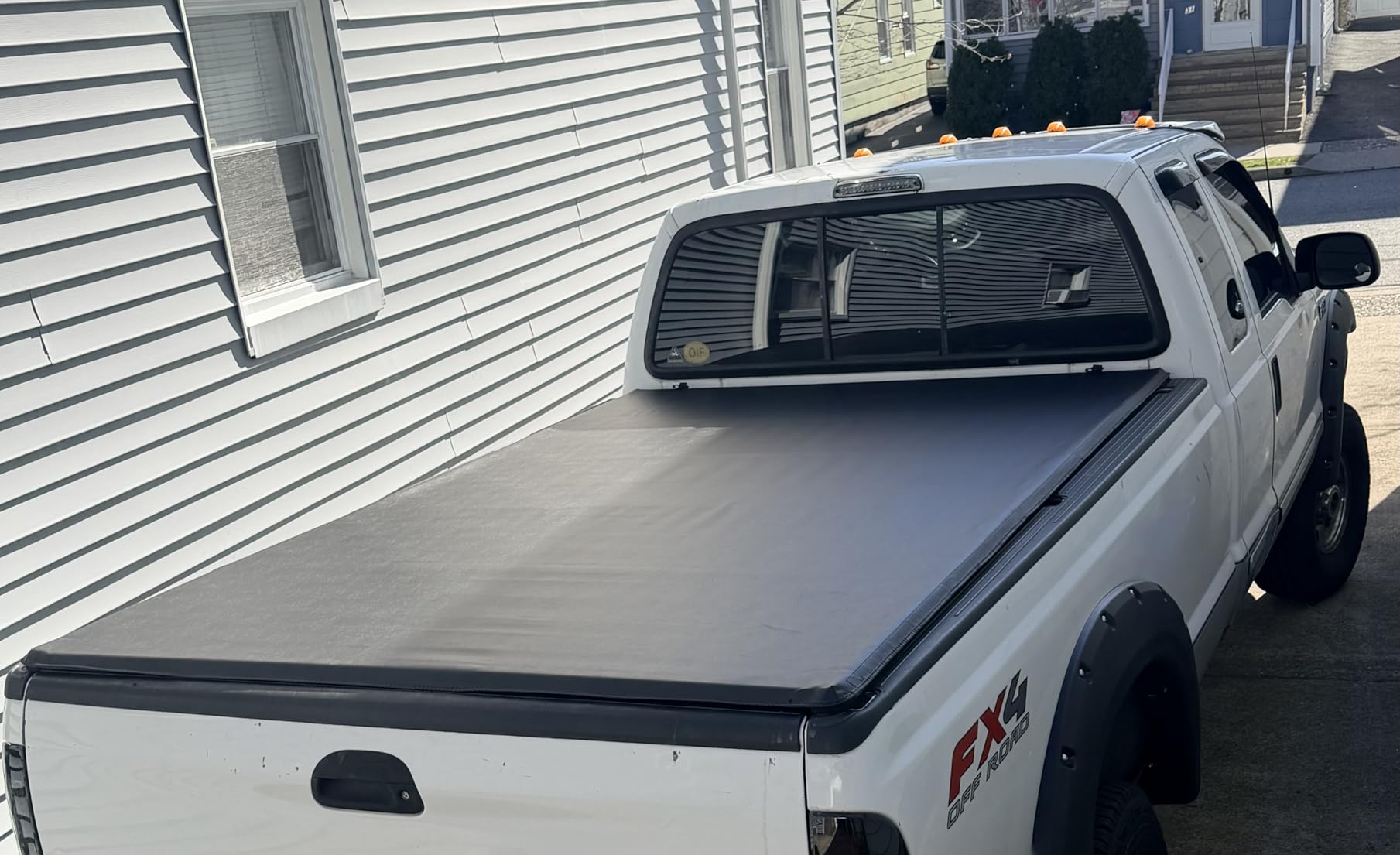 Hard Folding Truck Bed Tonneau Cover Compatiable with Ford Super Duty 6.8 FT Standard Box, 1999-2026 F250 F350 F-250 F-350, Tri Fold Style customer photo 1