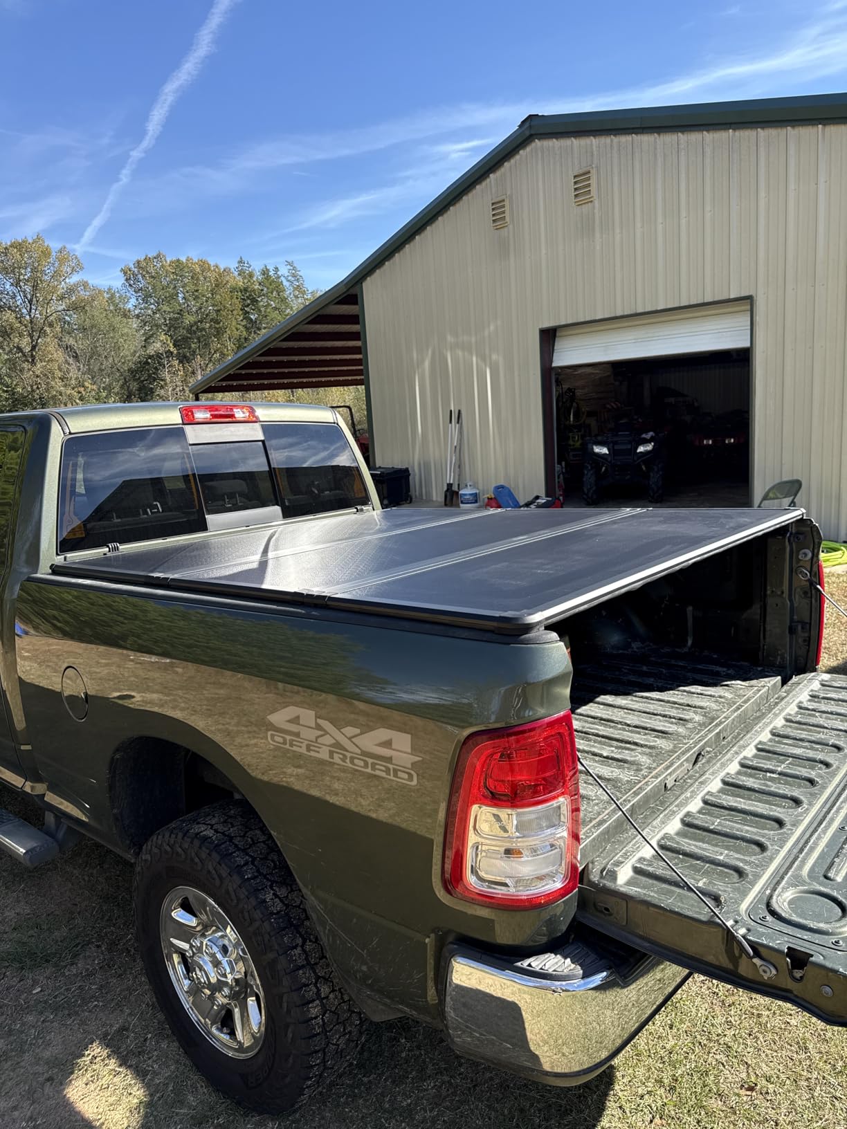 Hard Folding Truck Bed Tonneau Cover Compatiable with Dodge Ram 1500 Classic&New(2009-2026) 5.7 FT Short Box w/o Rambox, Tri Fold Style customer photo 1