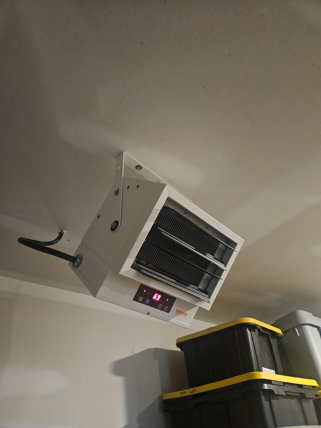 VEVOR 5000W Electric Garage Heater, Digital Fan-Forced Wall/Ceiling Mount with Remote Control, 9-Hour Timer & Overheat Protection, Hardwired Unit for Workshop and Commercial Use, ETL Listed customer photo 2
