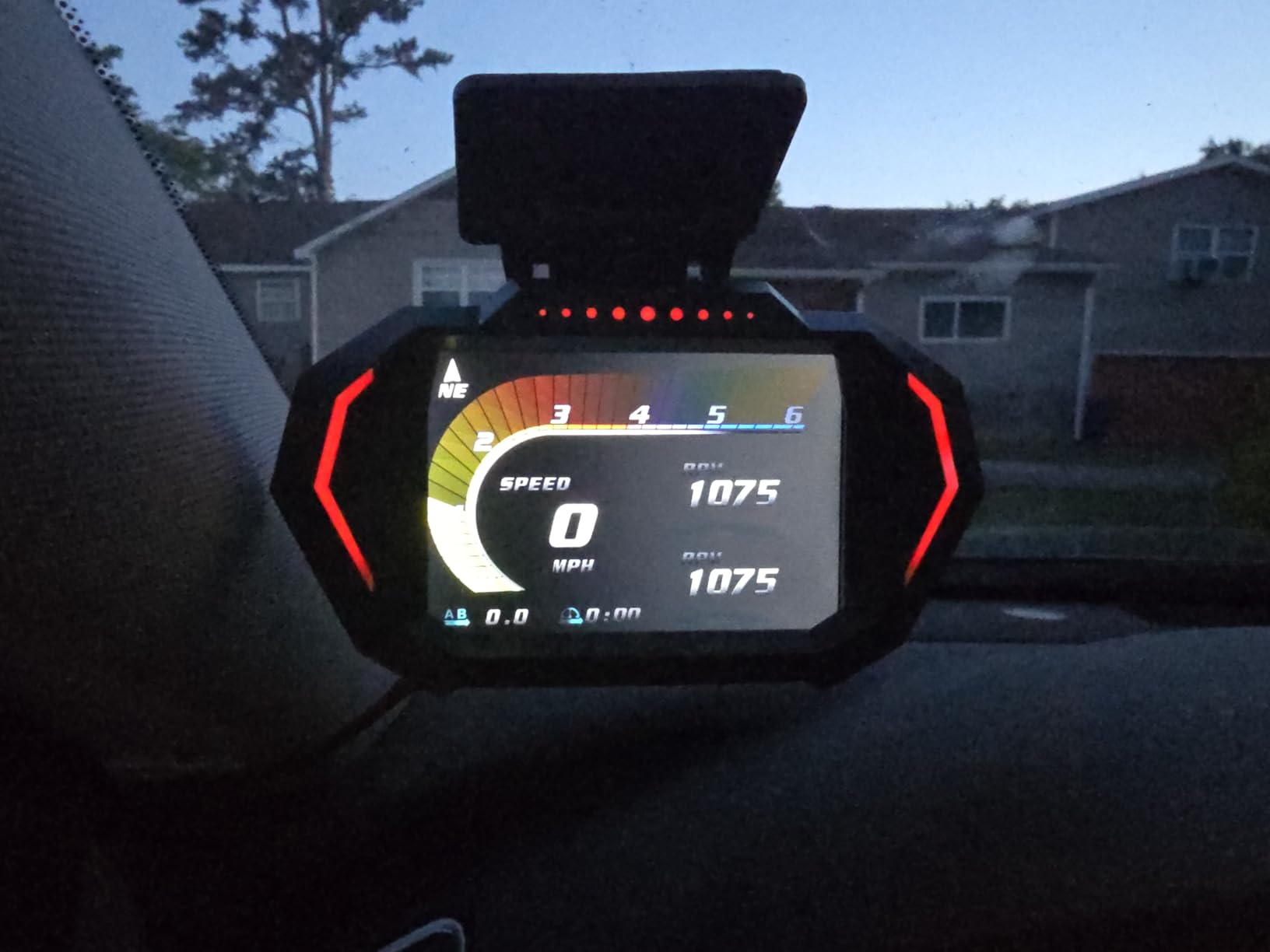 Obd2 Gauge Display with Speed, Heads Up Display for Cars P24, Fuel Consumption, RPM, Overspeed Alarm, OBD+GPS Digital Speedometer Suitable for All Car customer photo 1