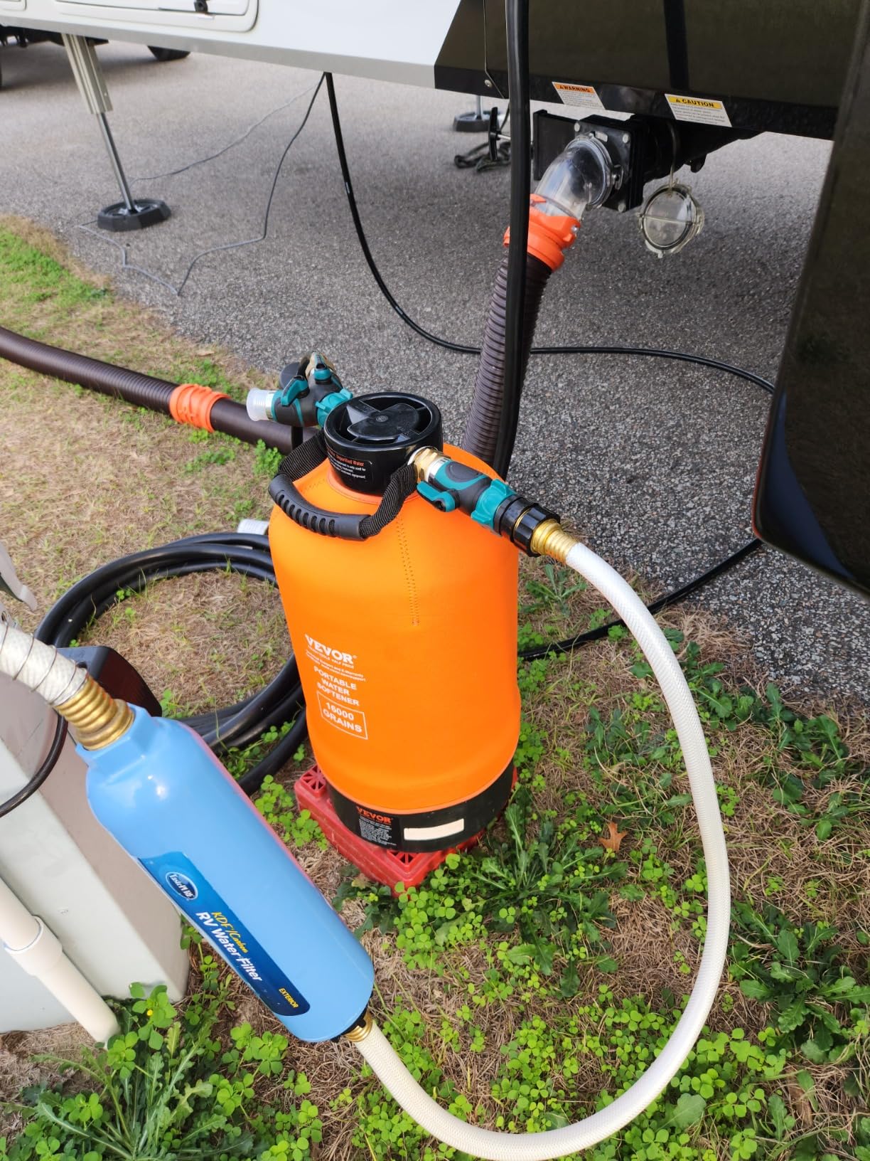 VEVOR RV Water Softener, 16,000 Grain Portable Water Softener, with 3/4