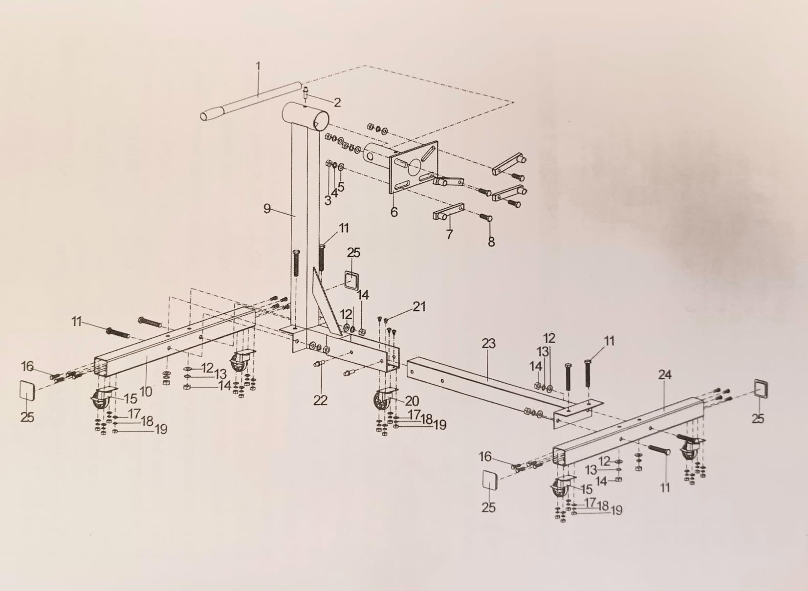 VEVOR Engine Stand, 3/4 Ton (1500 LBS) Capacity Engine Motor Stand, with 360-Degree Rotating Head, Heavy-Duty Steel Engine Lift Stand with 5-Casters, 4 Adjustable Arms, Orange customer photo 1