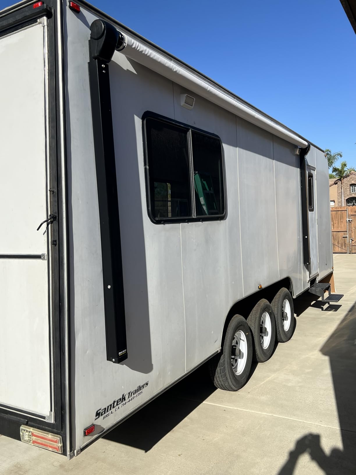 Black Electric Power RV Awning Frame and Fabric Assemblies Full Set for RV, 5th Wheel, Travel Trailers, Toy Haulers, and Motorhome RV Trailer Awning (21Feet, Grey Fade) customer photo 1