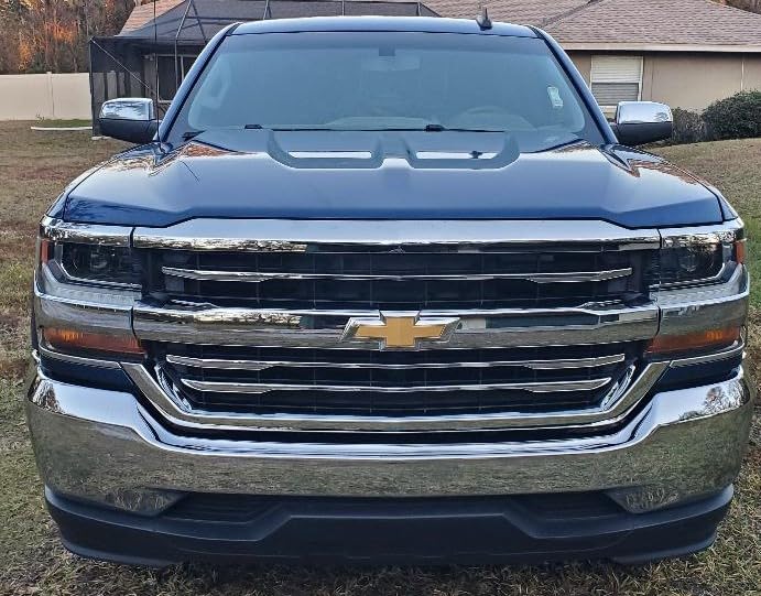 PENSUN Front Grille Compatible with 2016-2019 Chevy Chevrolet Silverado 1500 Chrome Bumper Upper Grill Assembly Replacement for 84134045 84602489 customer photo 1