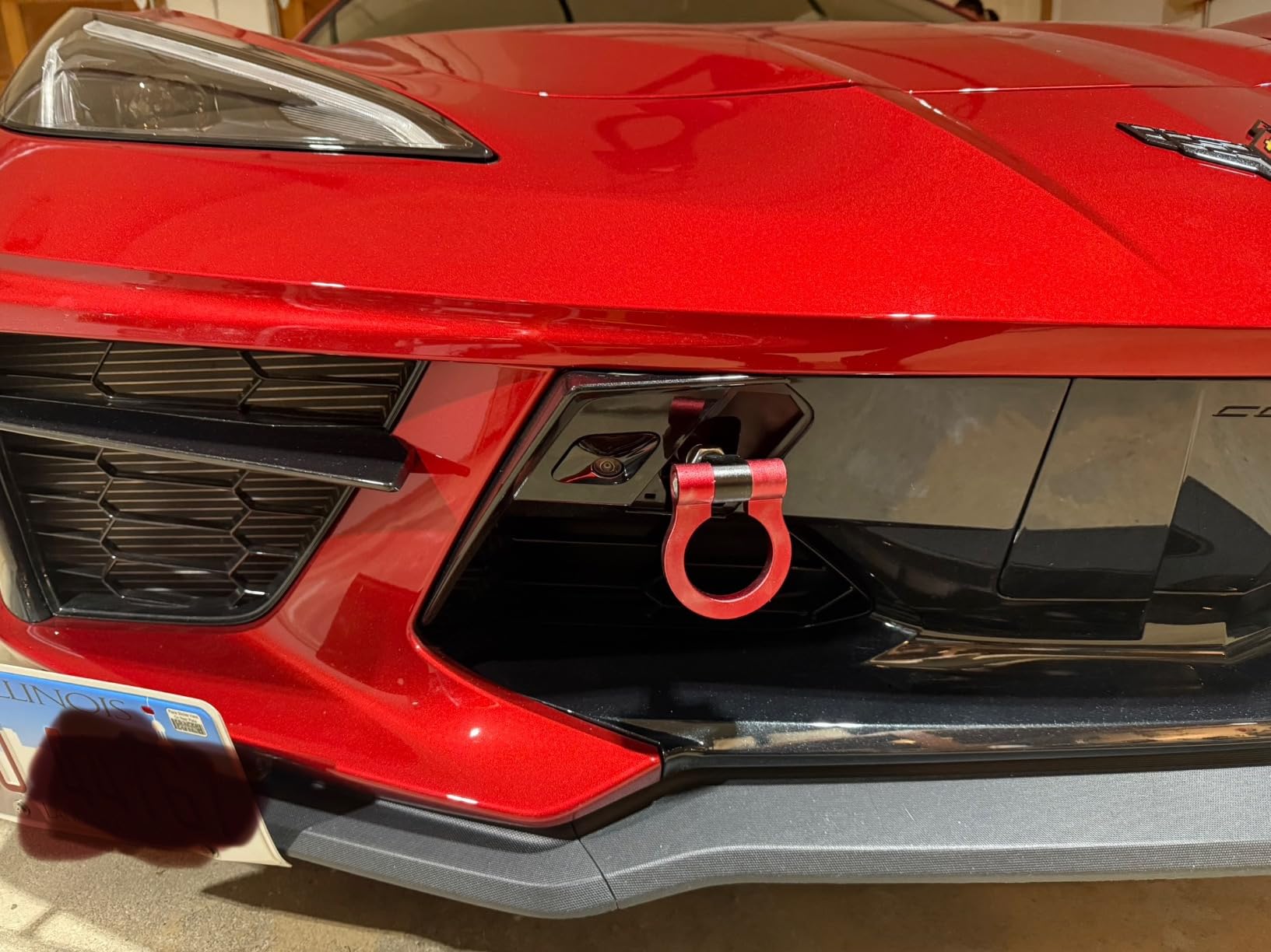 Heavy Duty Front + Rear Bumper Screw on Track Racing Tow Hook Set Compitable for 2014-2024 Chevrolet C7 & C8 Corvette,2006-2009 Cadillac XLR (Red) customer photo 1