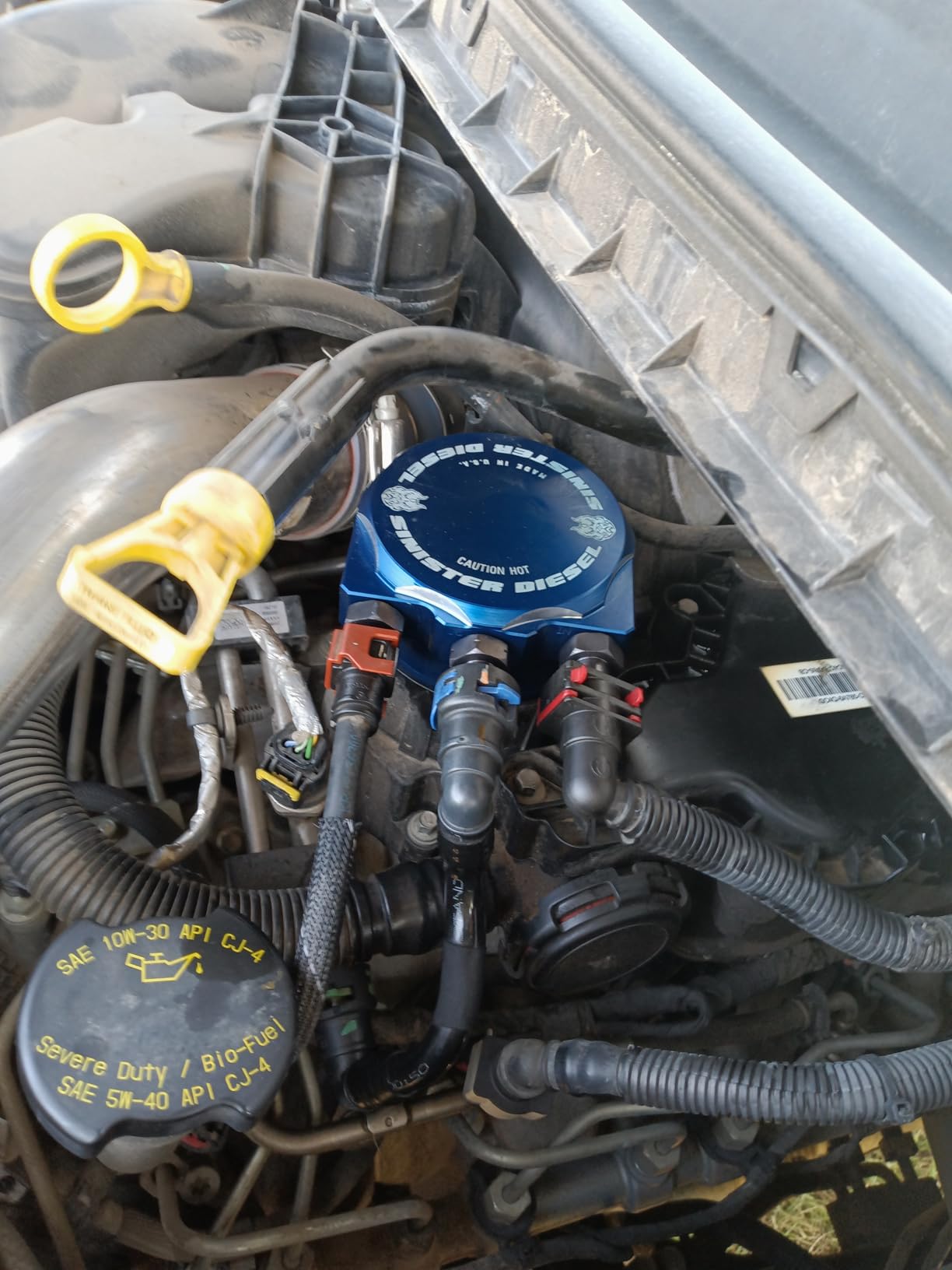 Sinister Diesel Fuel Filter Conversion Kit - Premium Billet Aluminum Upgrade for 2011-2024 Ford Powerstroke 6.7L customer photo 2