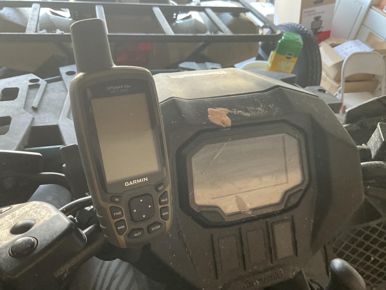 TUSITA Motorcycle GPS Mount - Holder Compatible with Garmin Handheld GPS - Double Socket Arm Handlebar Base customer photo 2