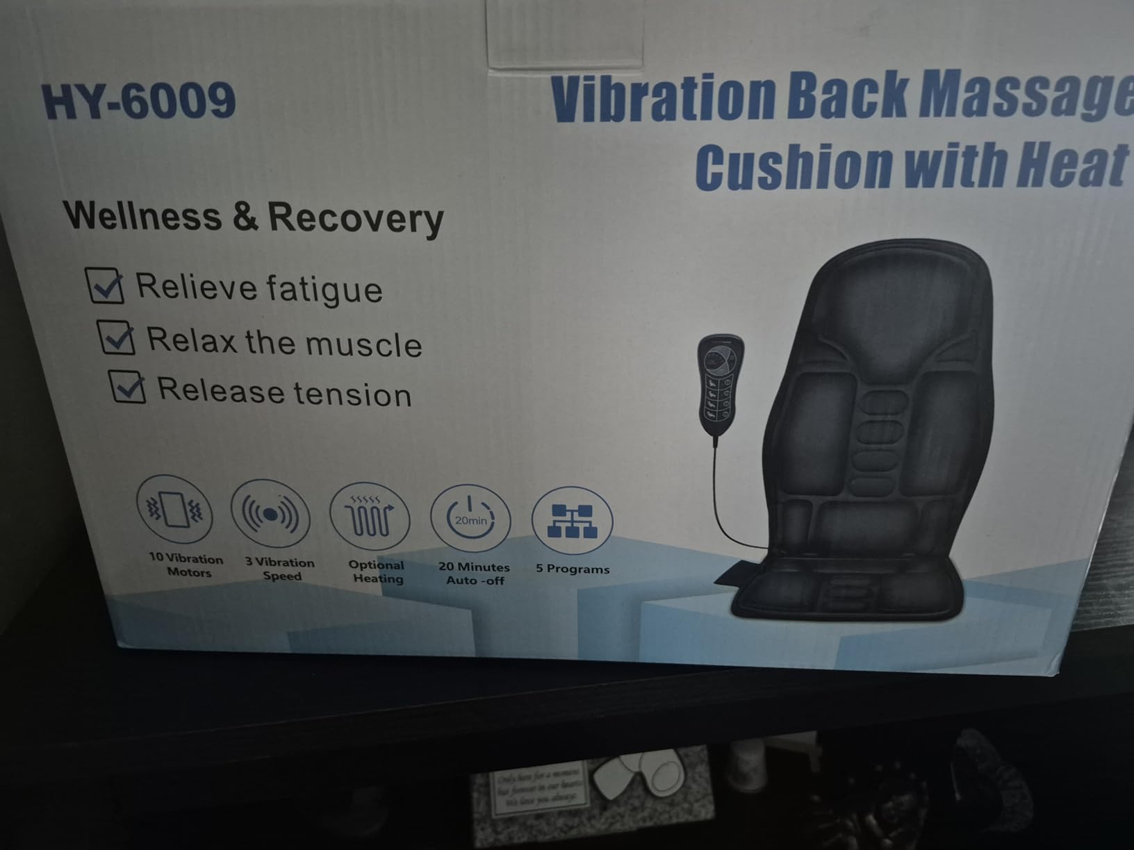 SLOTHMORE Back Massage Chair Pad, Back Massager with Heat for Pain Relief, Chair Massager for Full Body Massage, Deep Tissue Vibration Massager with 2 Adapters, Chair Massager for Office and Recliner customer photo 1