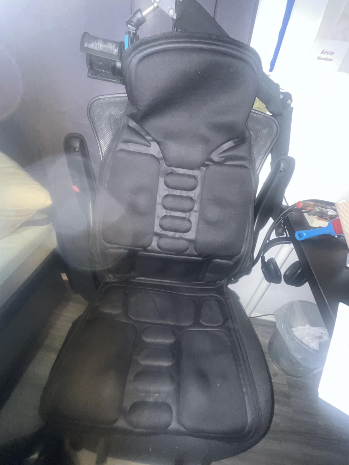 SLOTHMORE Back Massage Chair Pad, Back Massager with Heat for Pain Relief, Chair Massager for Full Body Massage, Deep Tissue Vibration Massager with 2 Adapters, Chair Massager for Office and Recliner customer photo 2