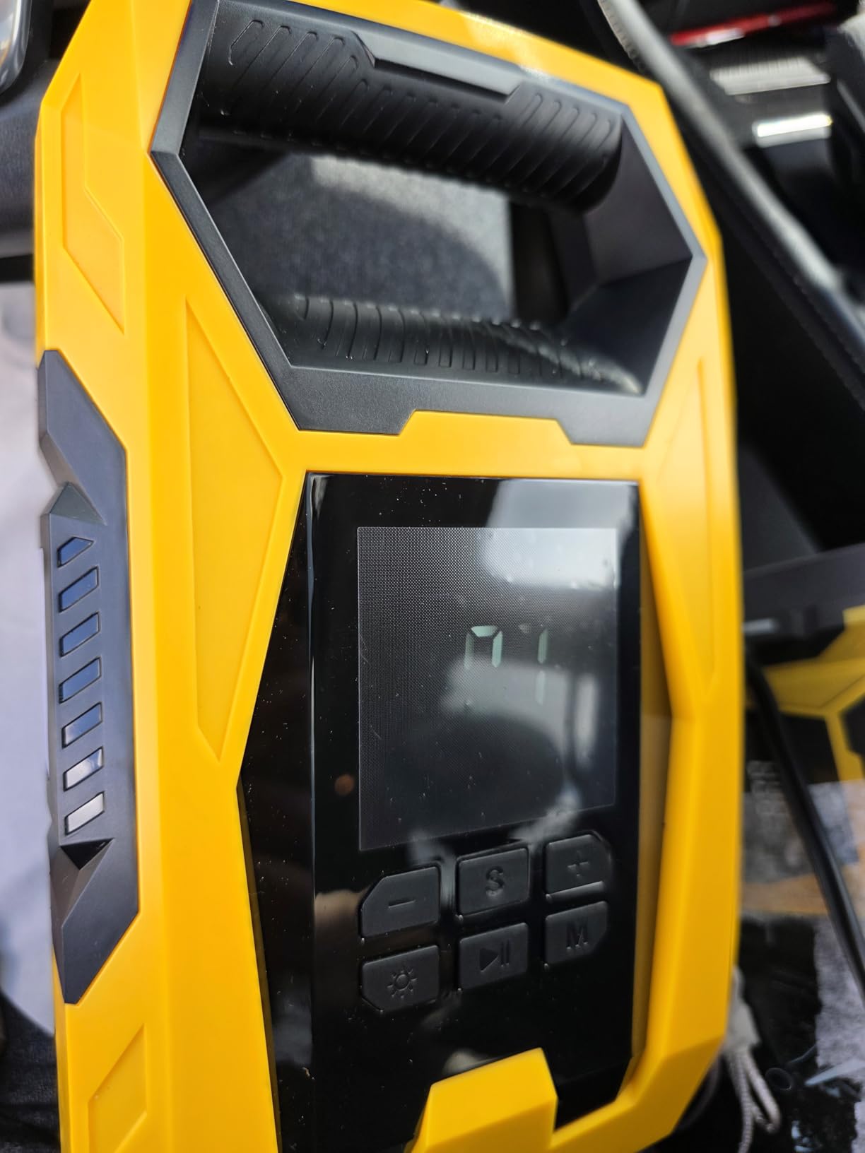 CARSUN AC/DC Tire Inflator Portable Air Compressor, Dual Power for Home 110V AC and Car 12V DC Air Pump with Pressure Gauge, Auto Shutoff, Tire Pump for Car Motorcycle Bicycle and Other Inflatables customer photo 1